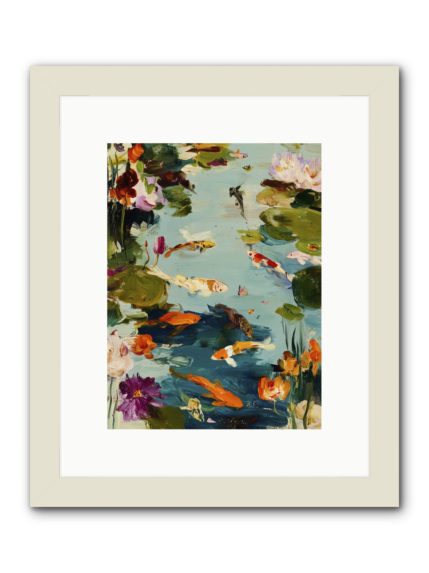 Poetry Written in Water -- Framed Print - White 9x12