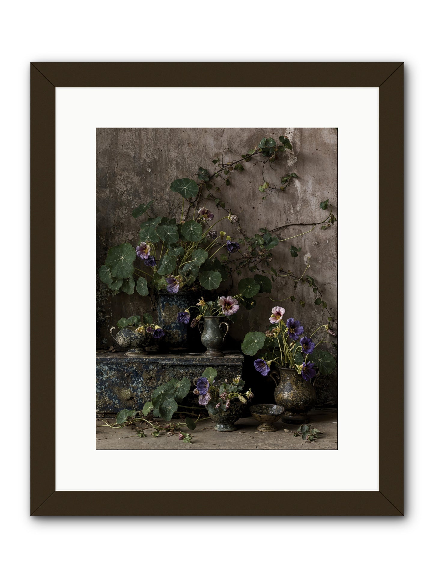 Poetry grows -- Framed Print - Black 12x16