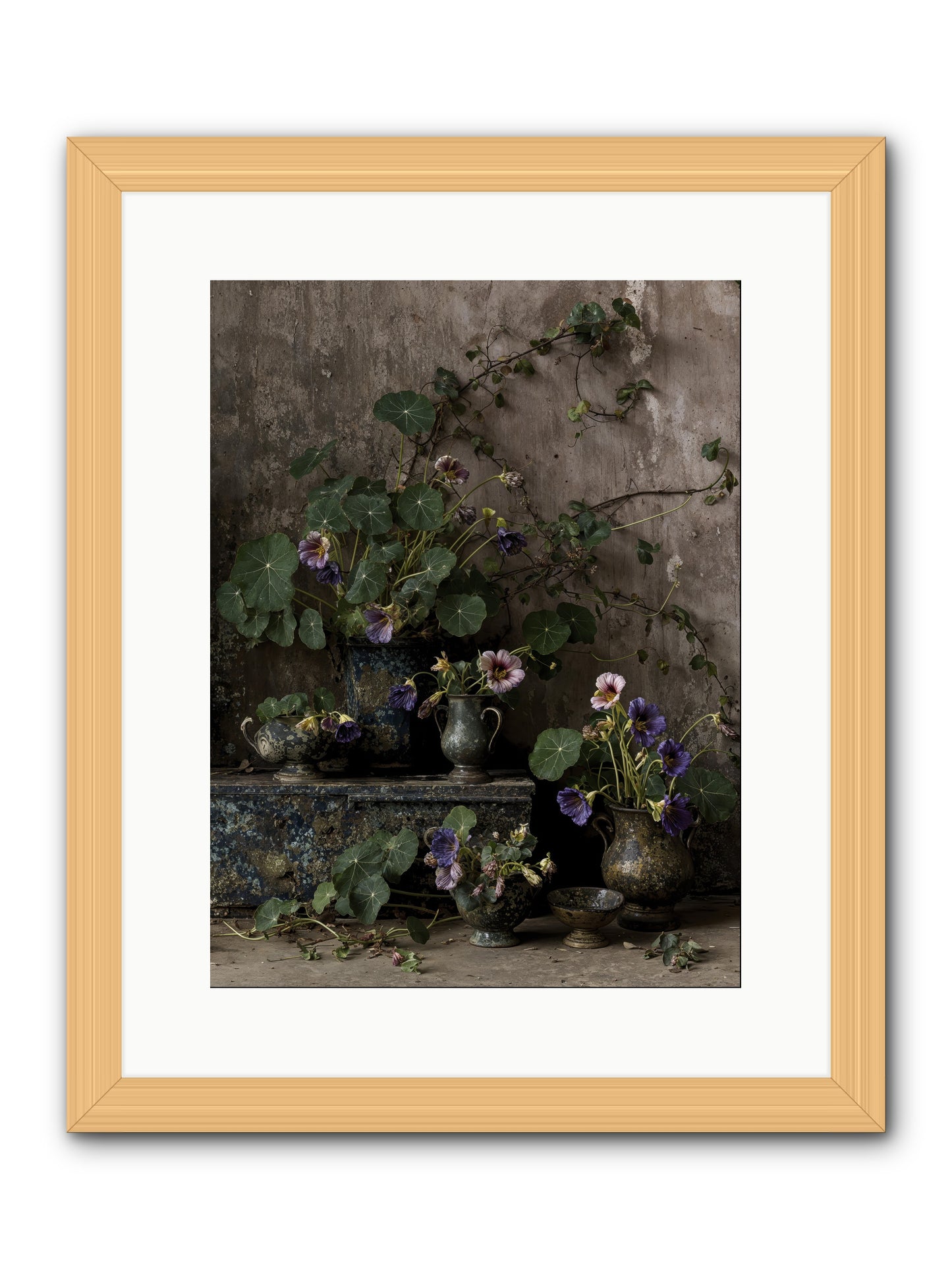 Poetry grows -- Framed Print - Natural 12x16