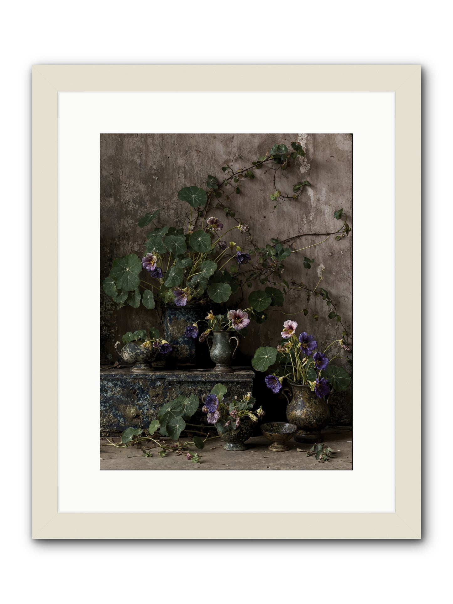 Poetry grows -- Framed Print - White 12x16