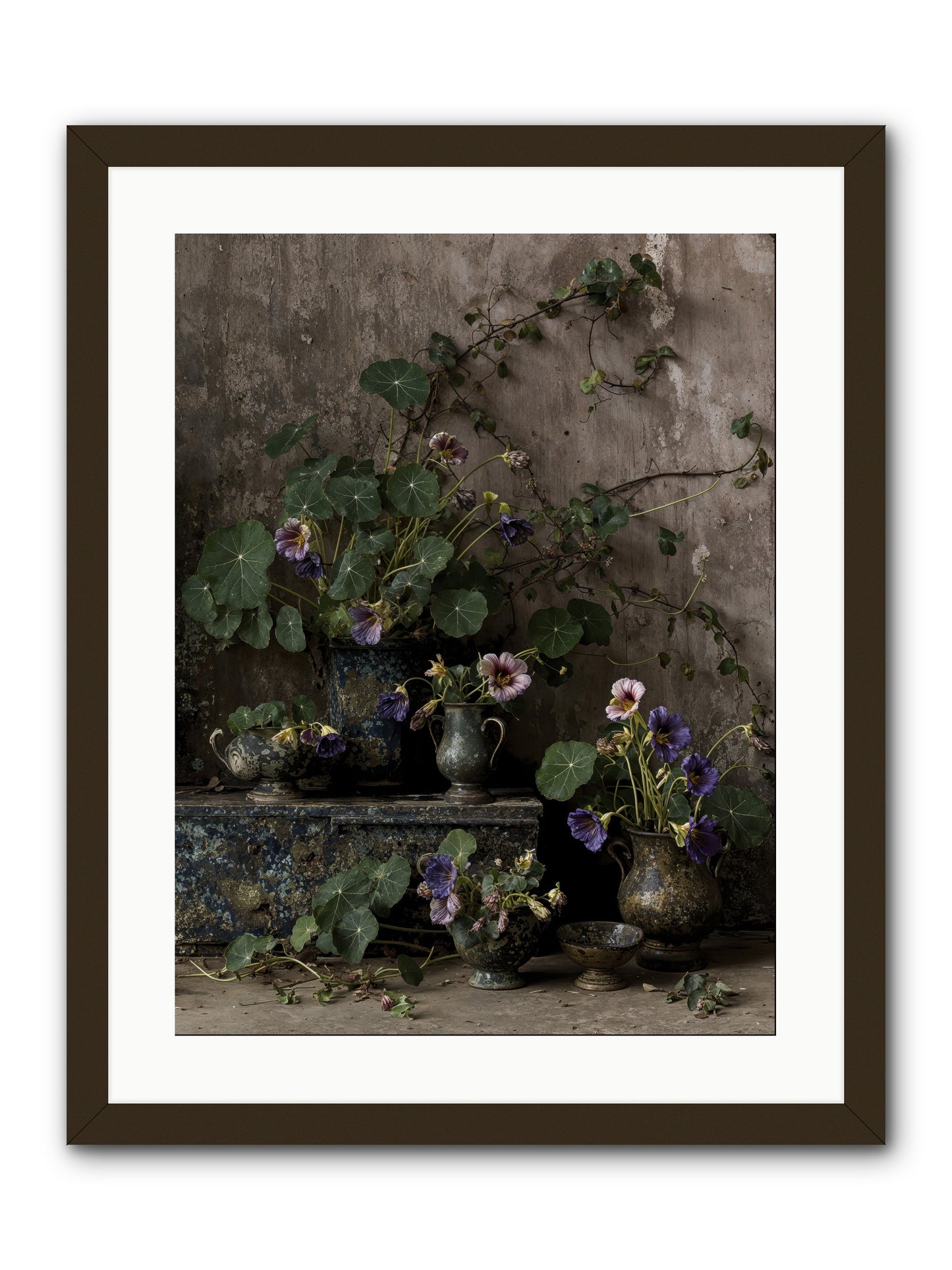 Poetry grows -- Framed Print - Black 18x24