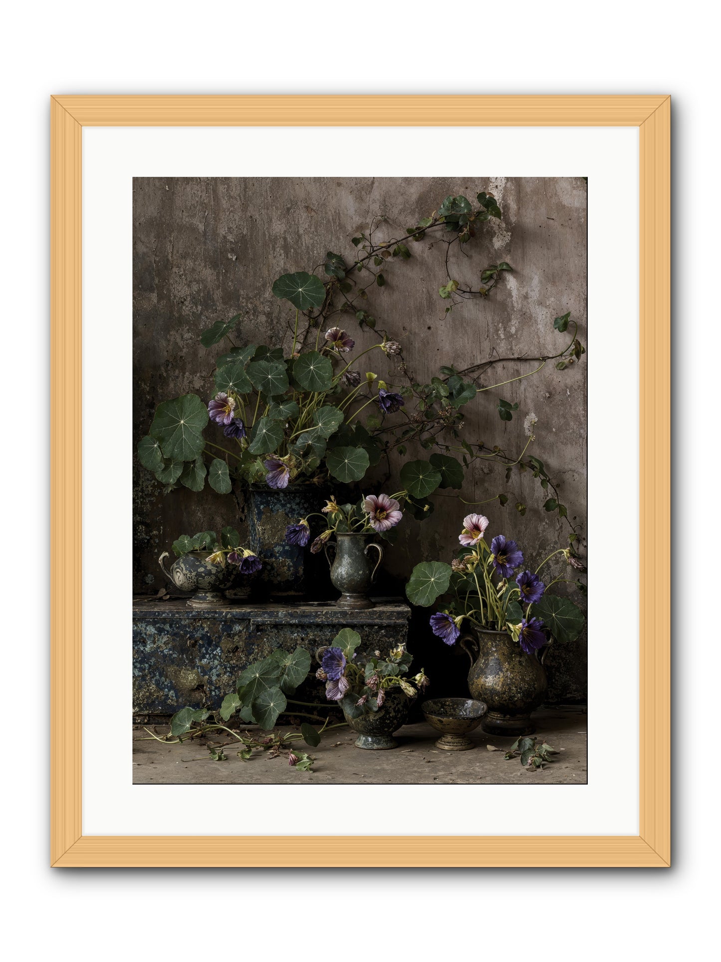 Poetry grows -- Framed Print - Natural 18x24