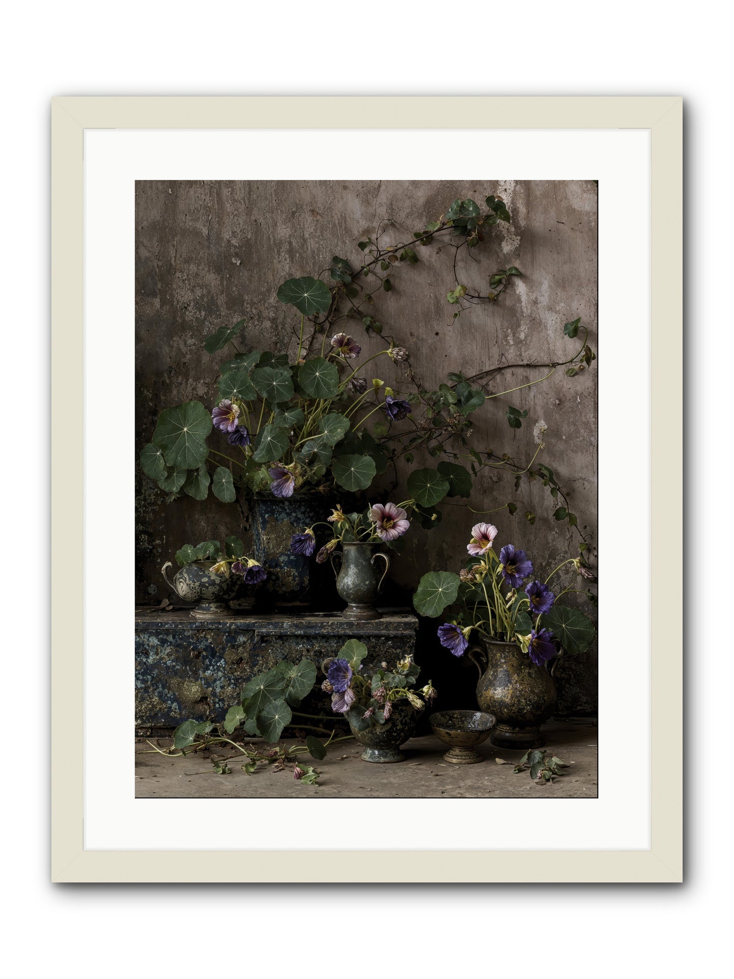 Poetry grows -- Framed Print - White 18x24