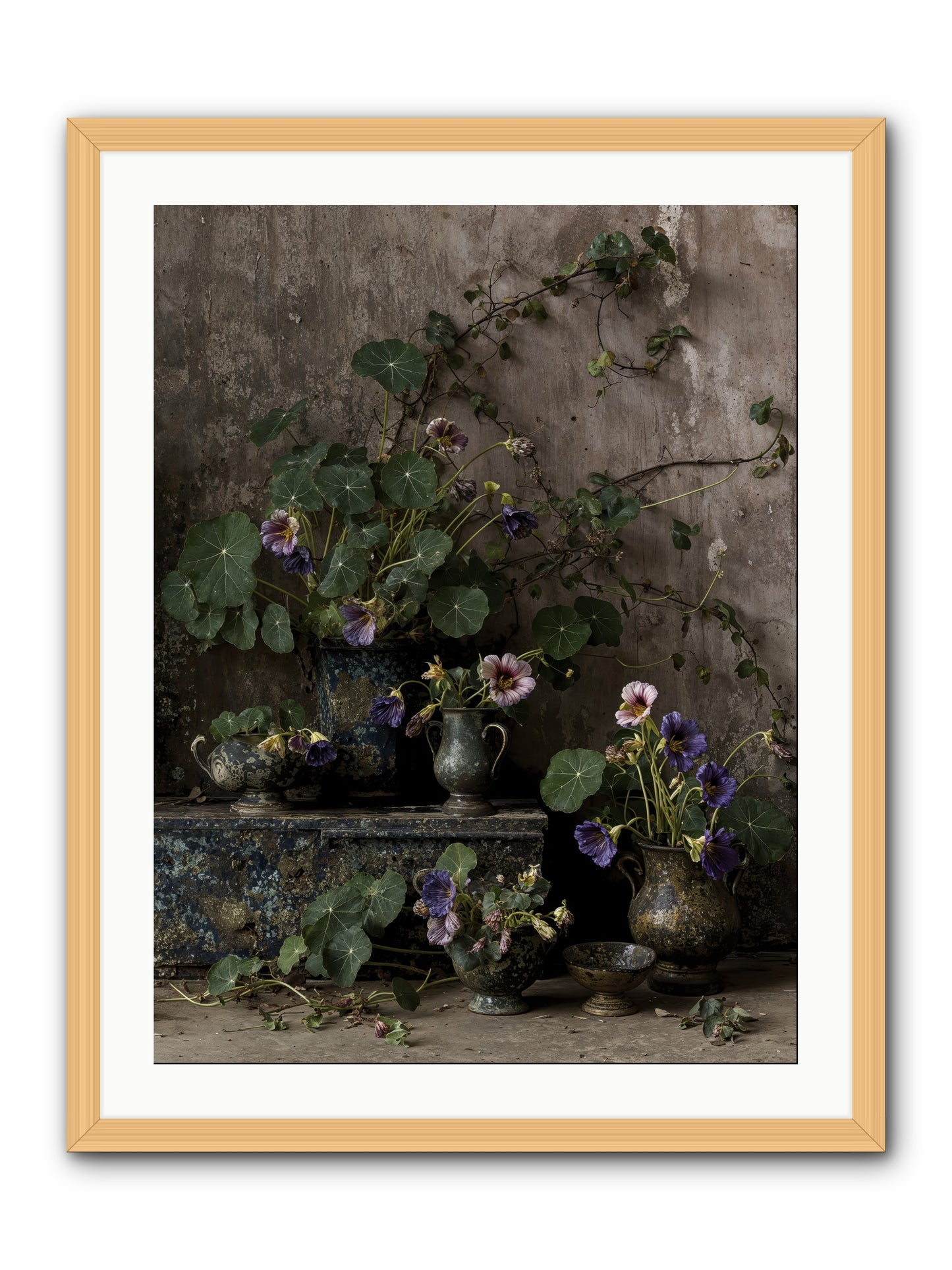 Poetry grows -- Framed Print - Natural 24x32
