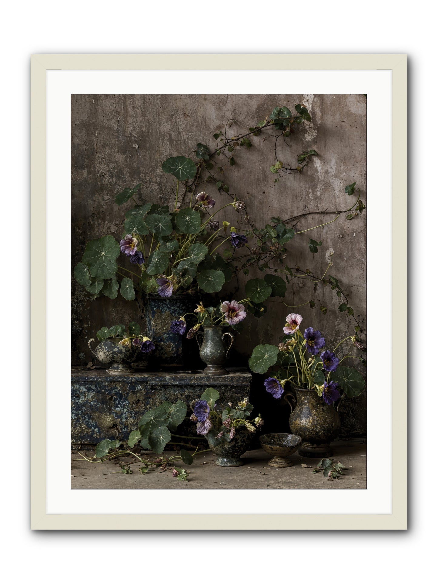Poetry grows -- Framed Print - White 24x32