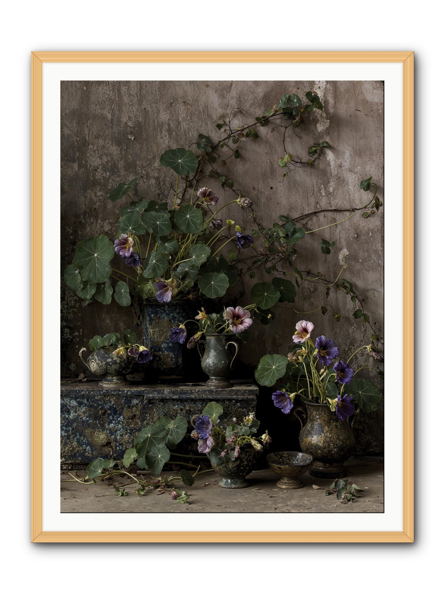 Poetry grows -- Framed Print - Natural 36x48