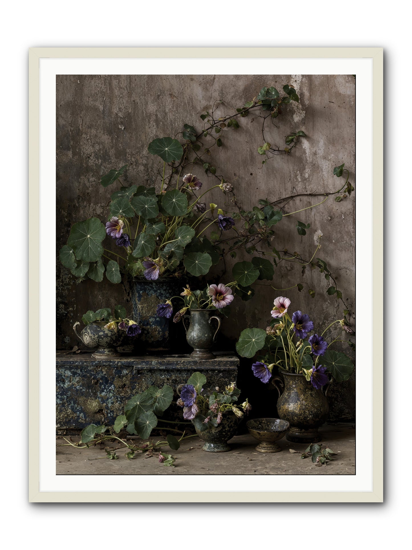 Poetry grows -- Framed Print - White 36x48