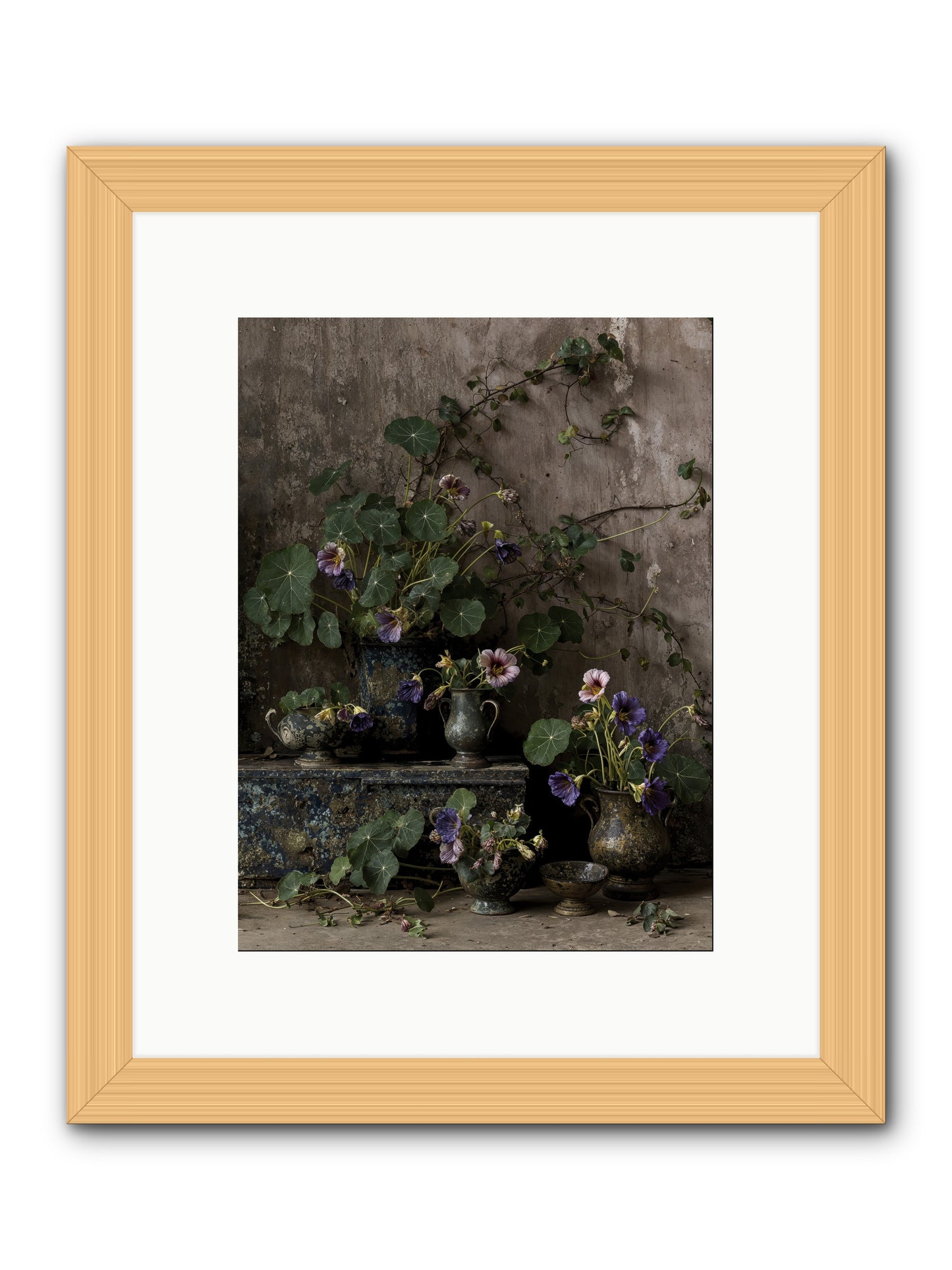 Poetry grows -- Framed Print - Natural 9x12