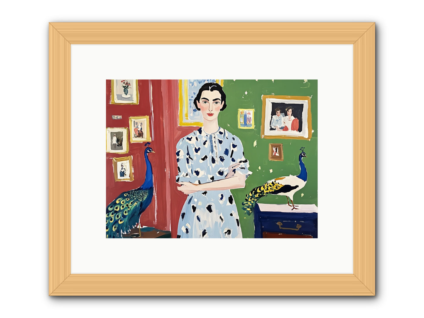 Poet's Corner -- Framed Print - Natural 12x9