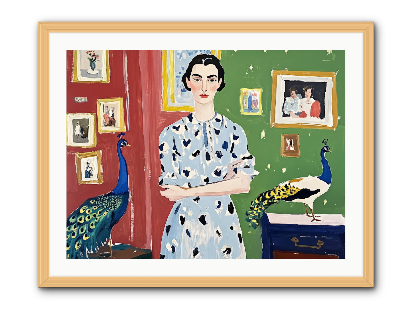 Poet's Corner -- Framed Print - Natural 32x24
