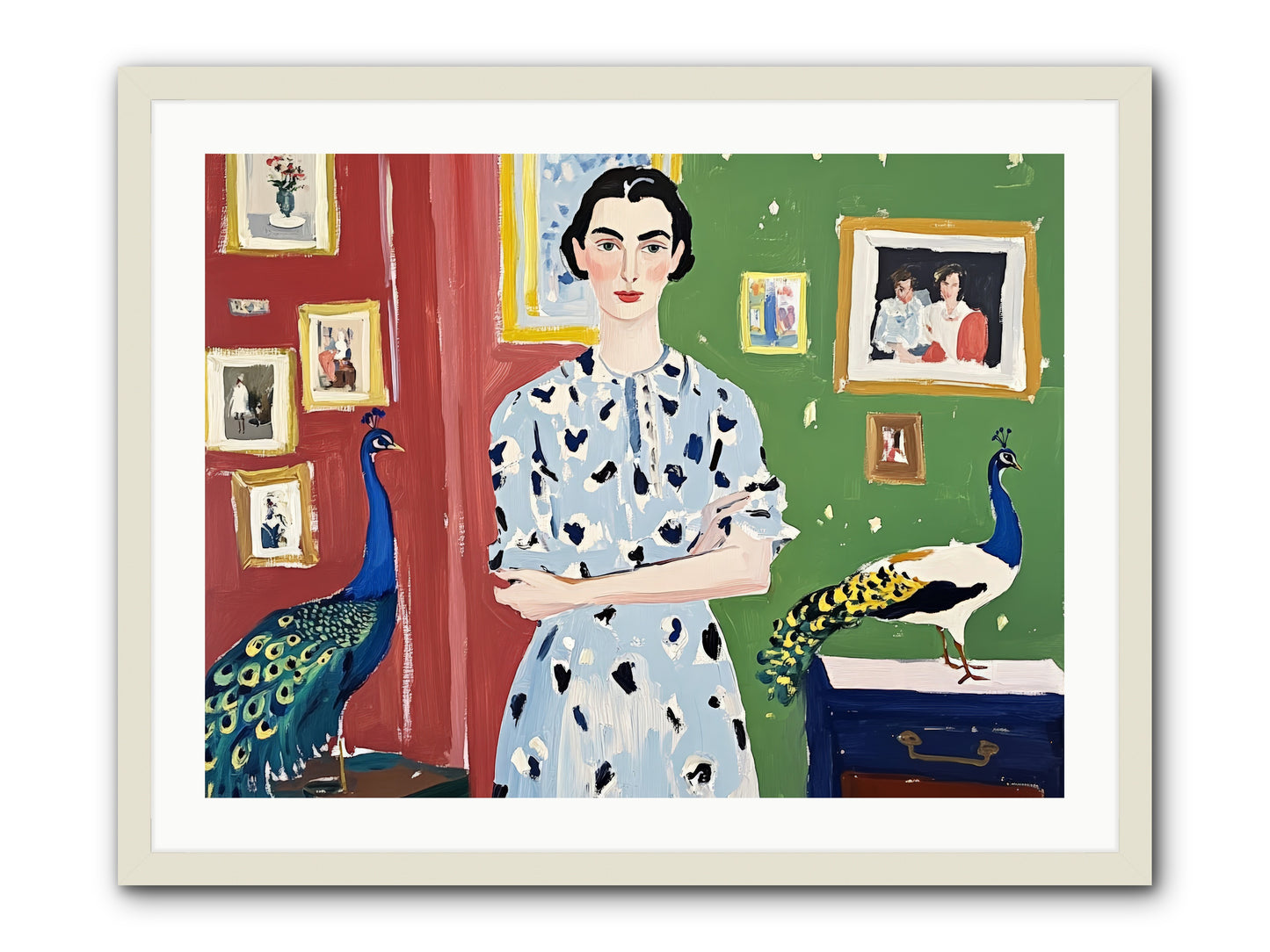 Poet's Corner -- Framed Print - White 32x24