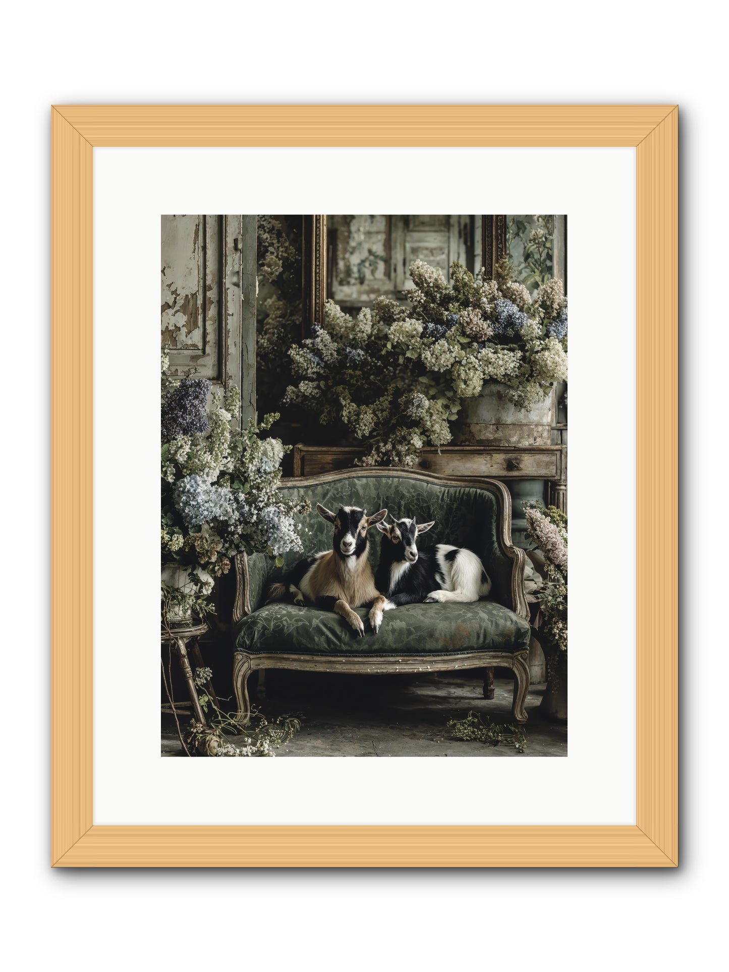 Poets muse -- Framed Print - Natural 12x16