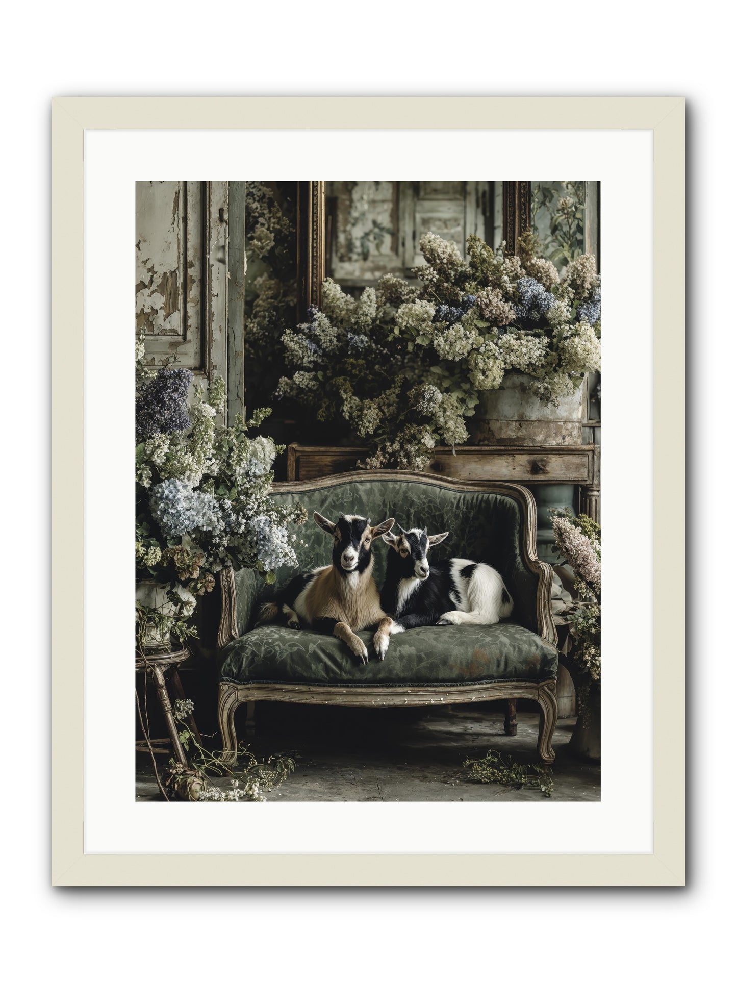 Poets muse -- Framed Print - White 18x24