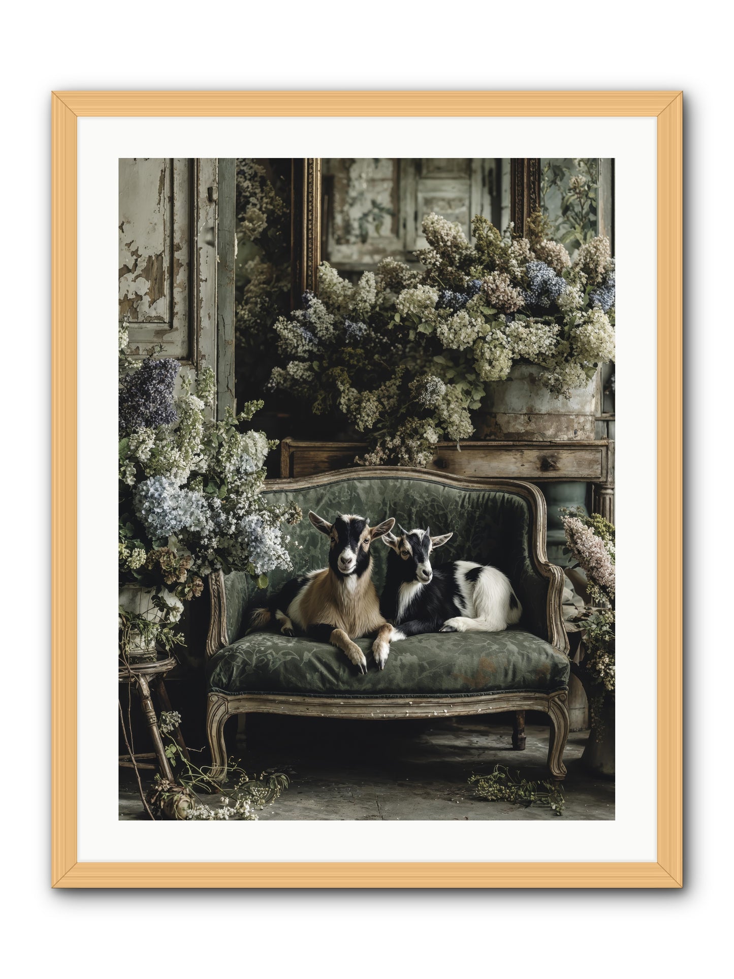 Poets muse -- Framed Print - Natural 24x32
