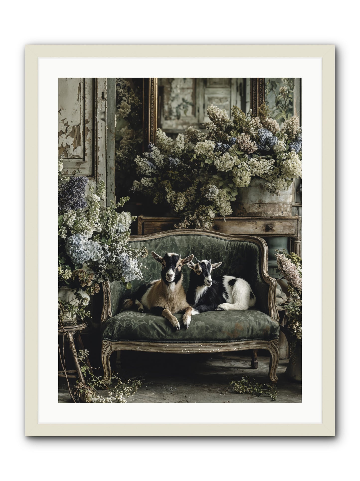 Poets muse -- Framed Print - White 24x32