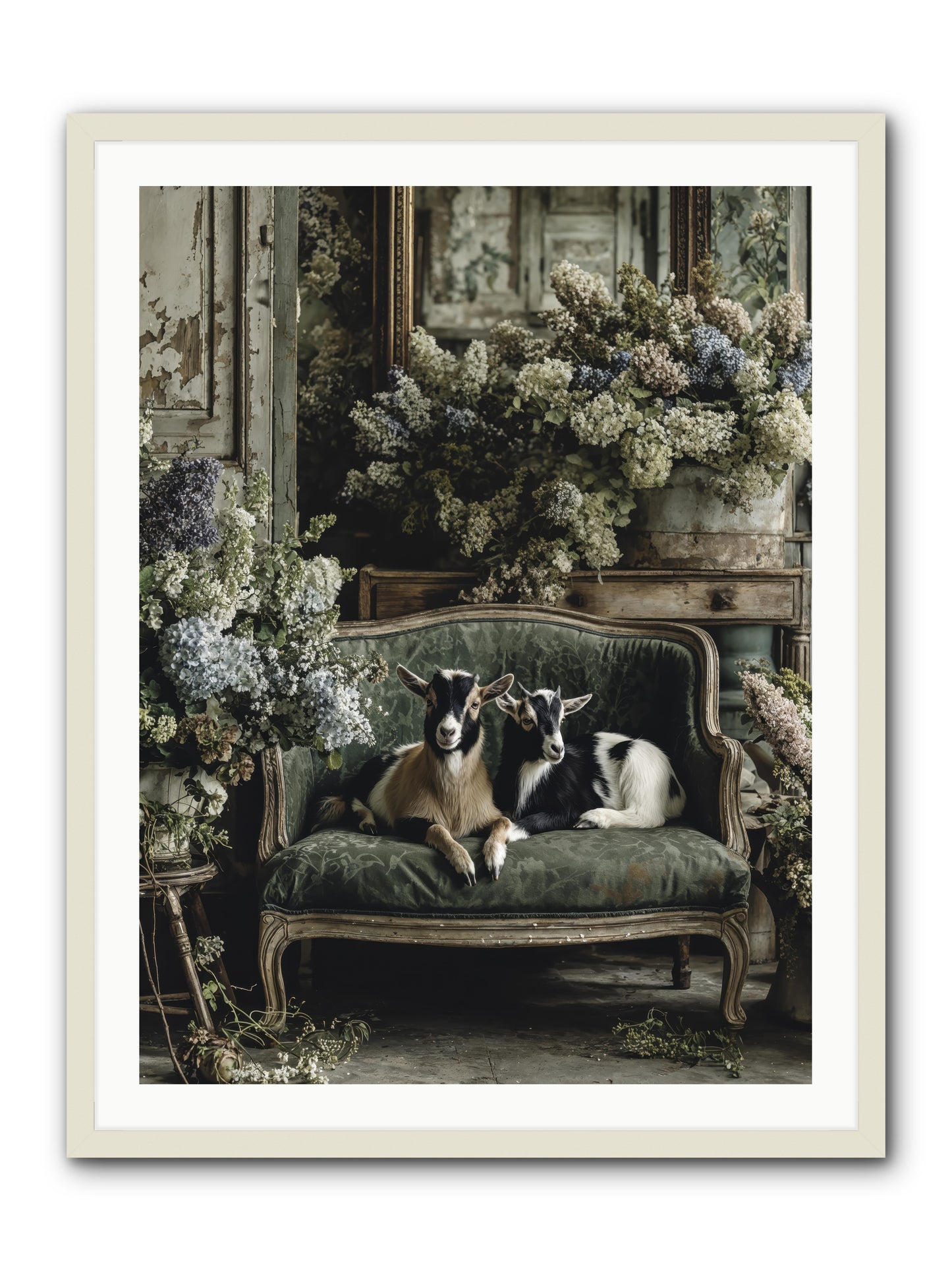 Poets muse -- Framed Print - White 30x40