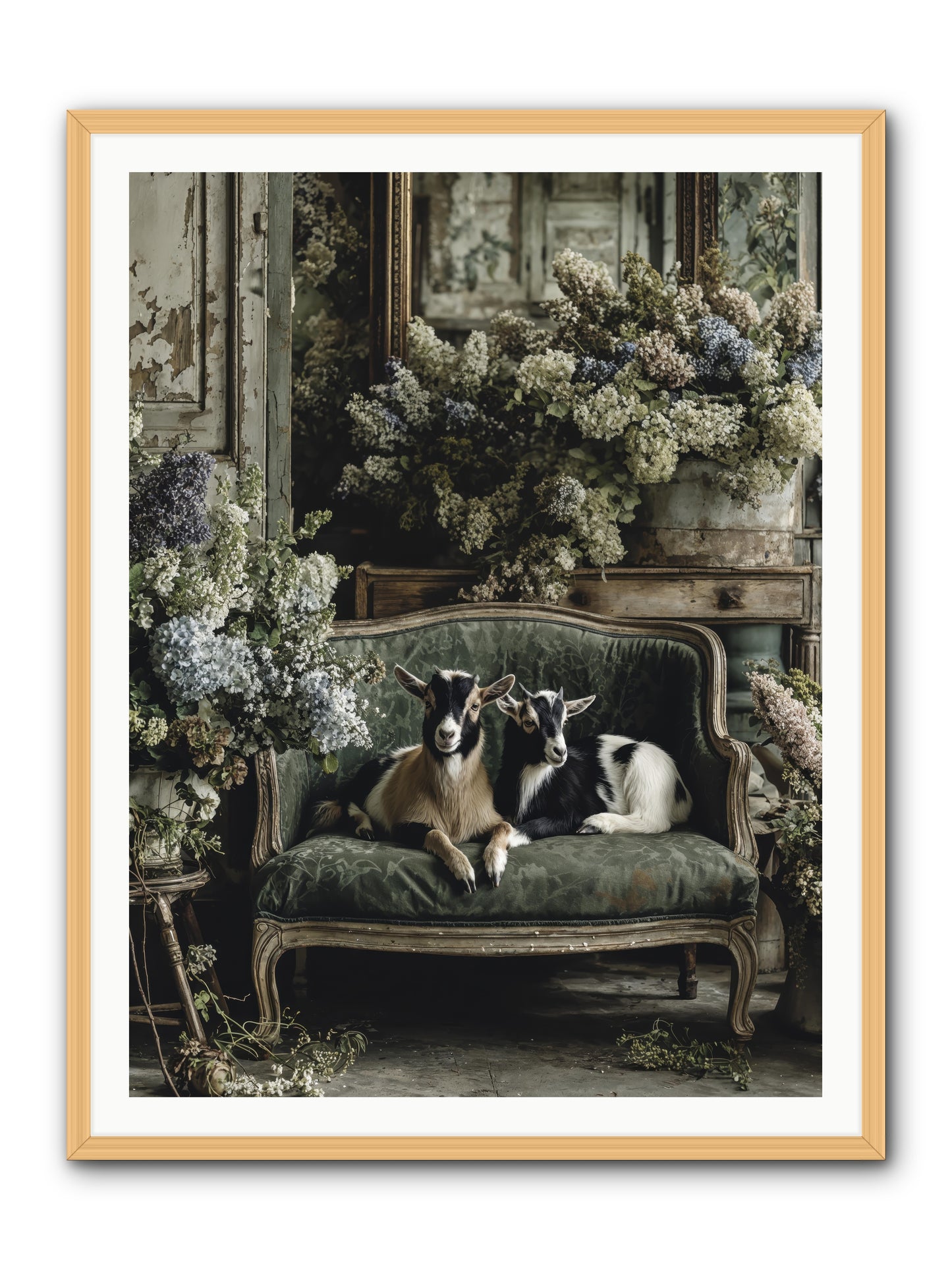 Poets muse -- Framed Print - Natural 36x48