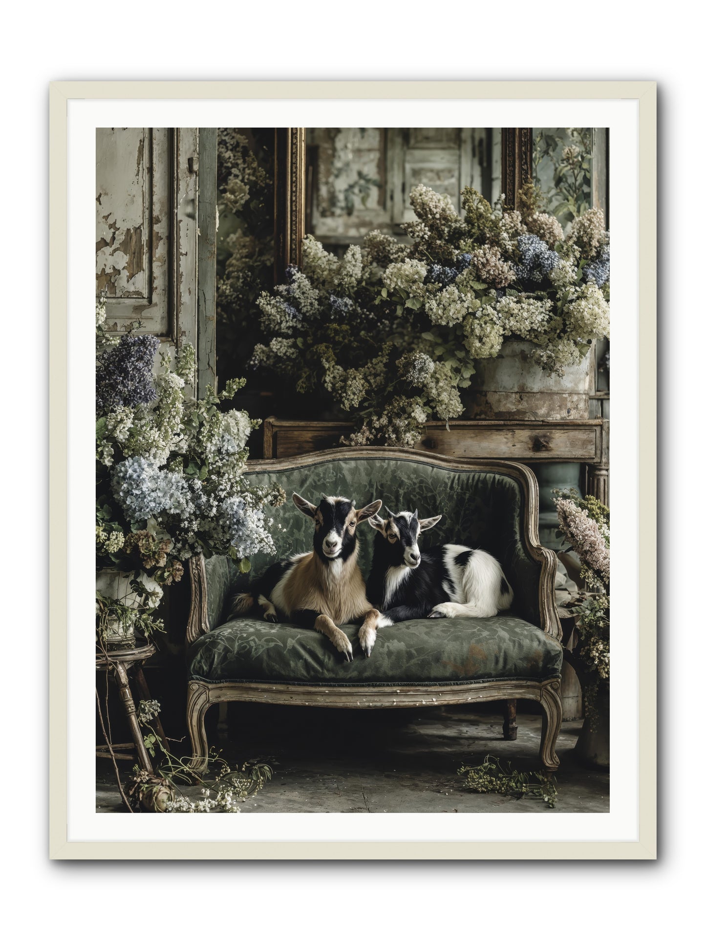 Poets muse -- Framed Print - White 36x48