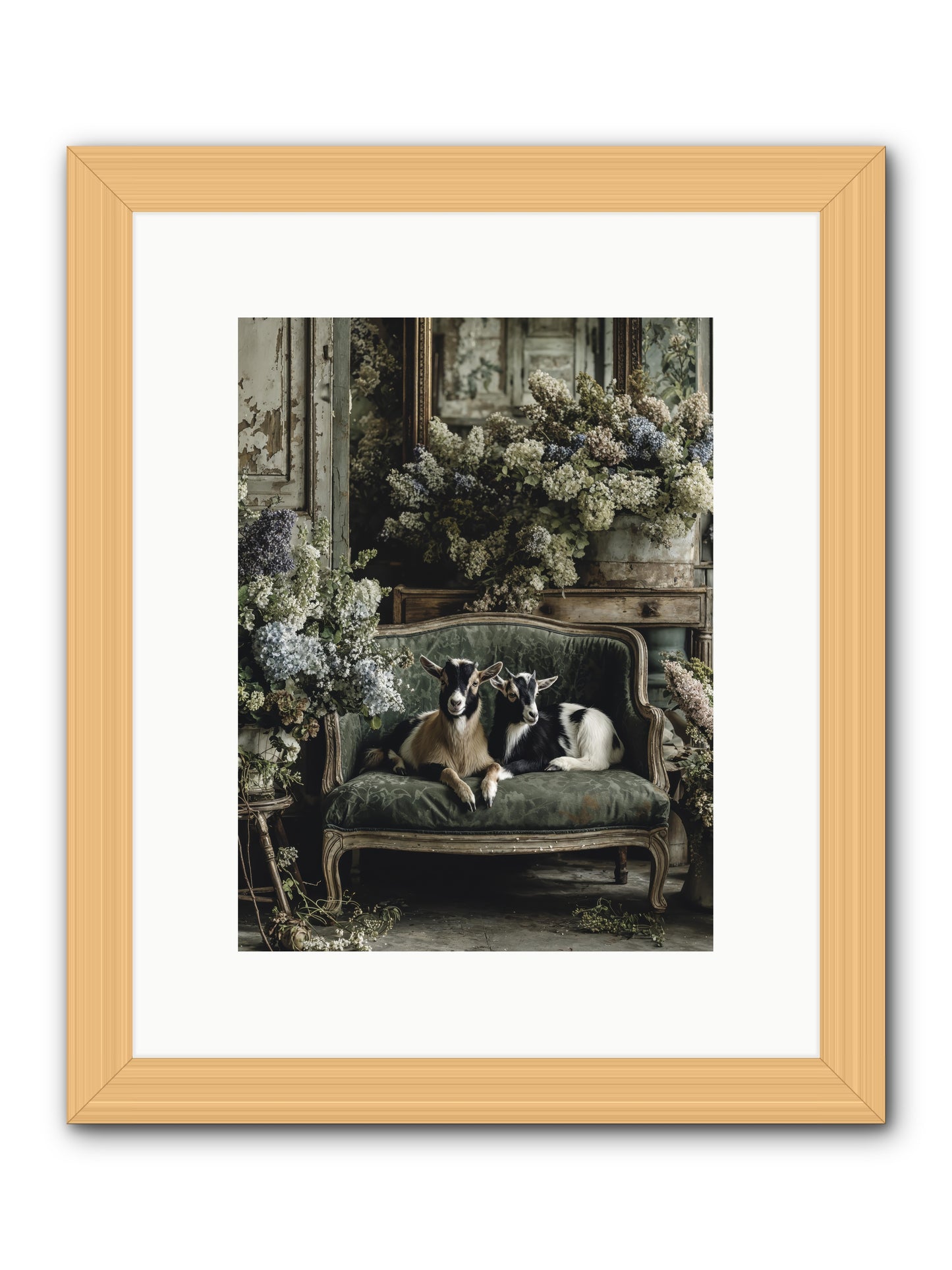 Poets muse -- Framed Print - Natural 9x12