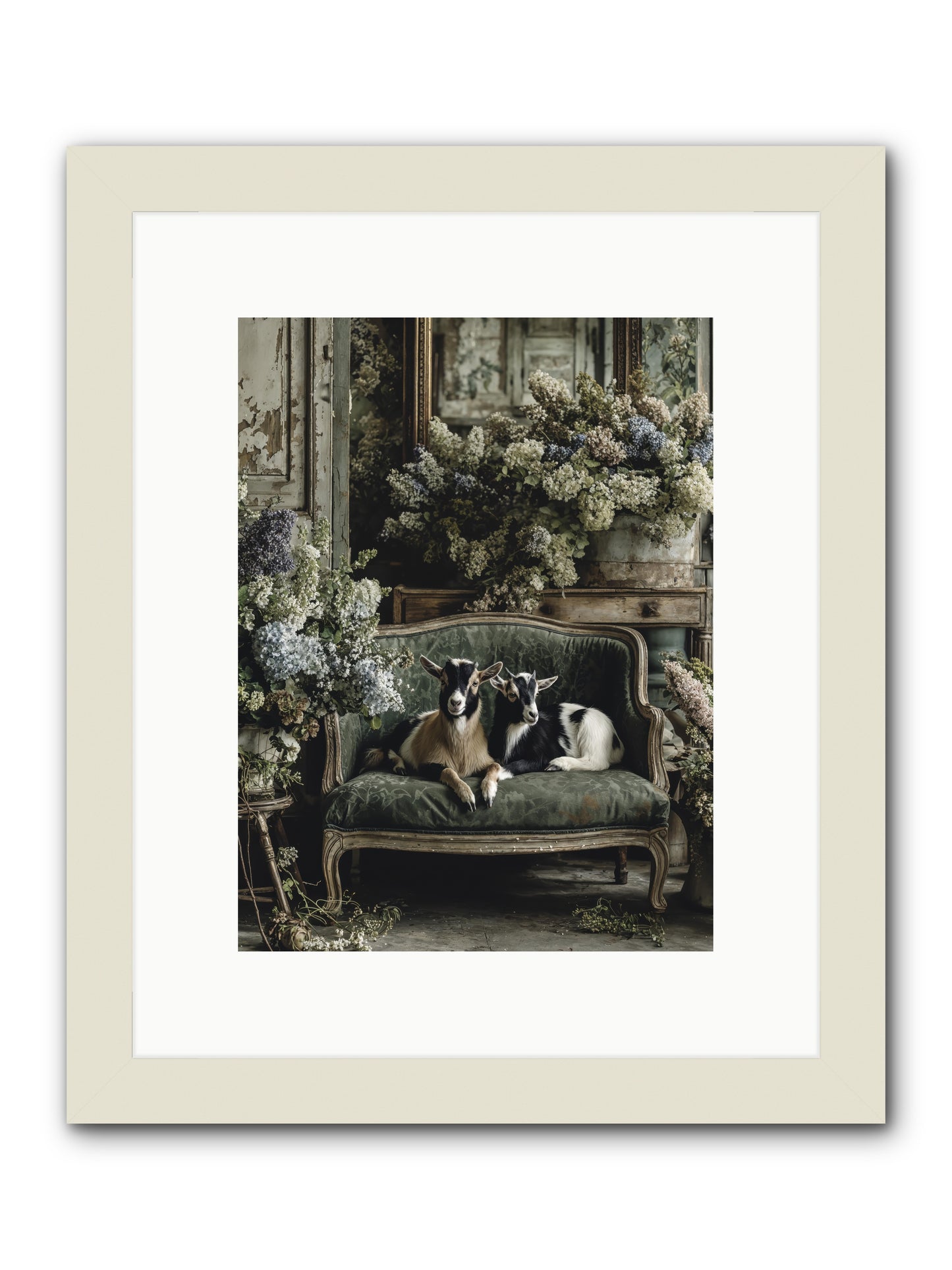 Poets muse -- Framed Print - White 9x12