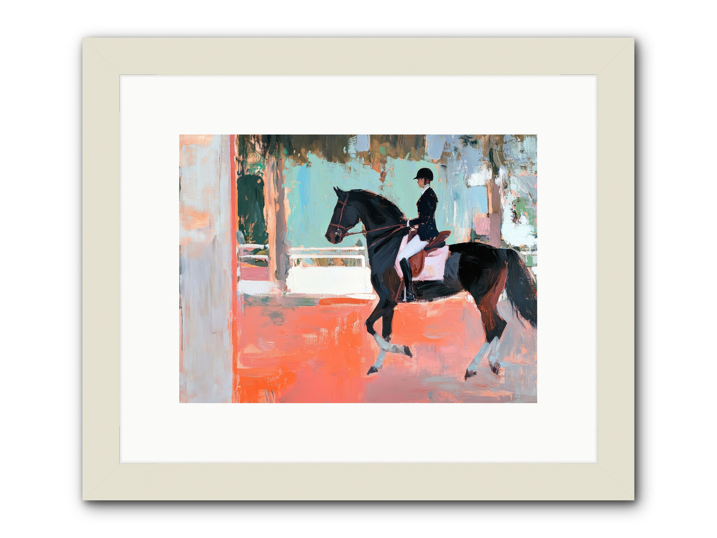 Poised Tradition -- Framed Print - White 12x9