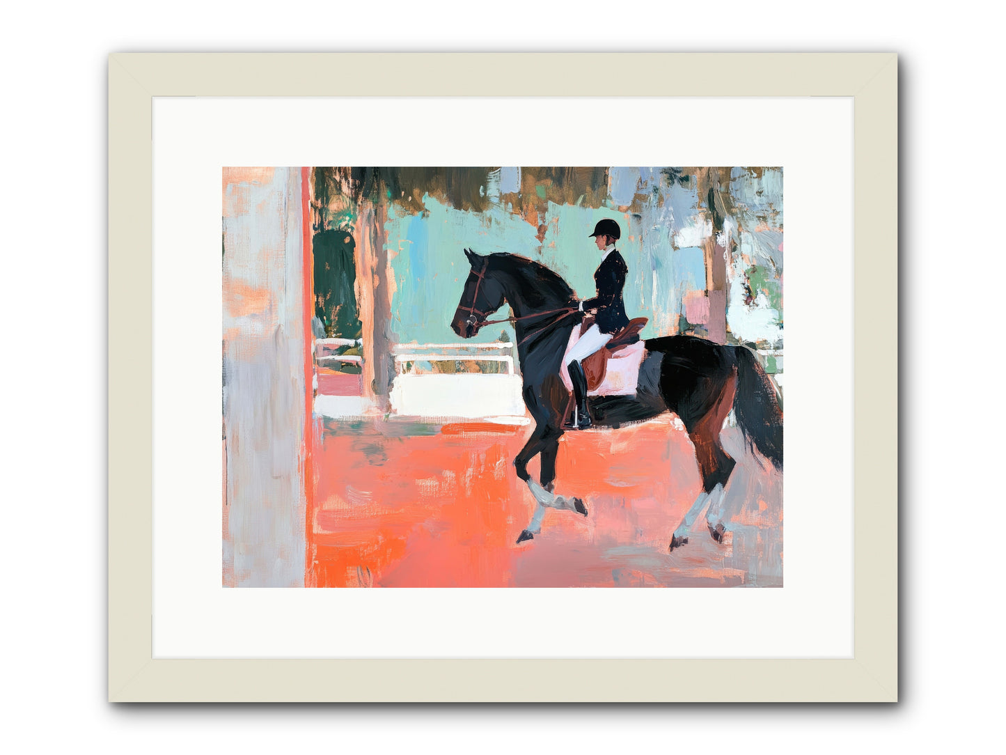 Poised Tradition -- Framed Print - White 16x12