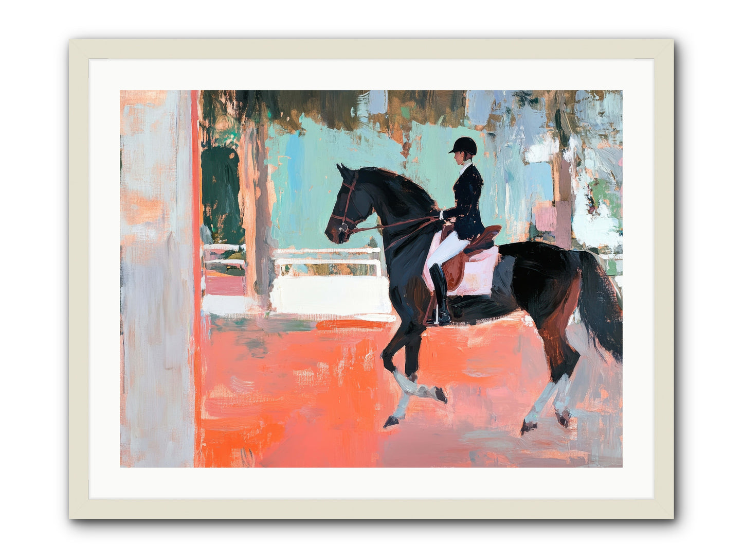Poised Tradition -- Framed Print - White 32x24