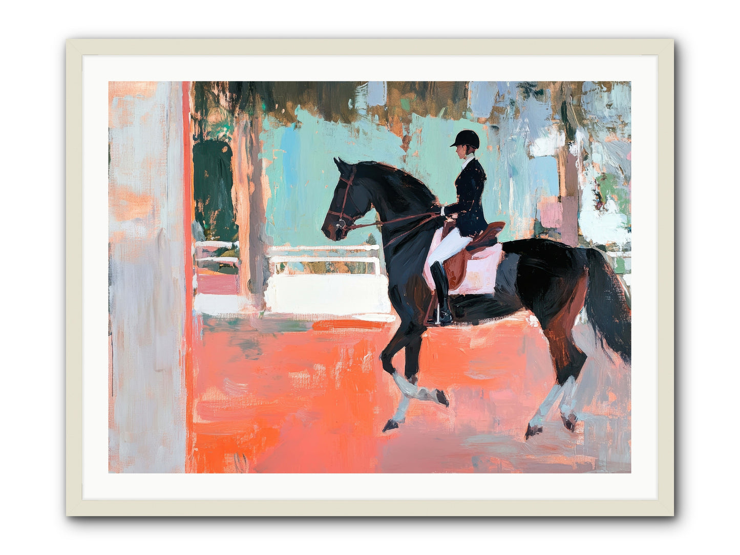 Poised Tradition -- Framed Print - White 40x30
