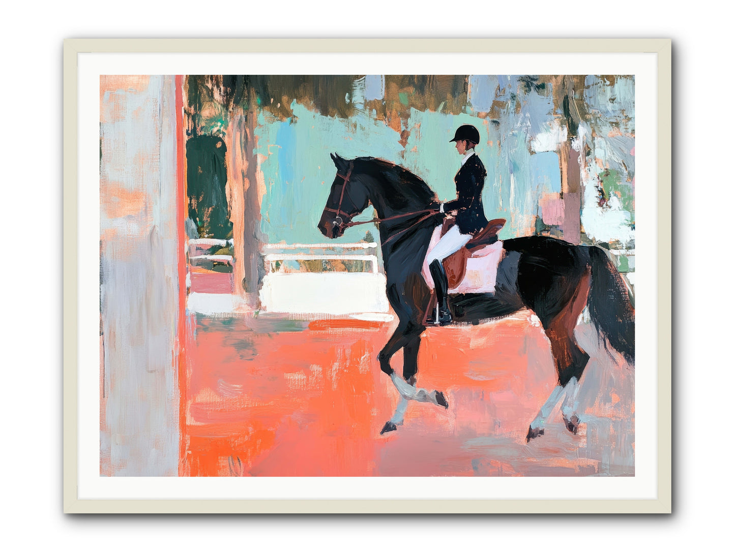 Poised Tradition -- Framed Print - White 48x36