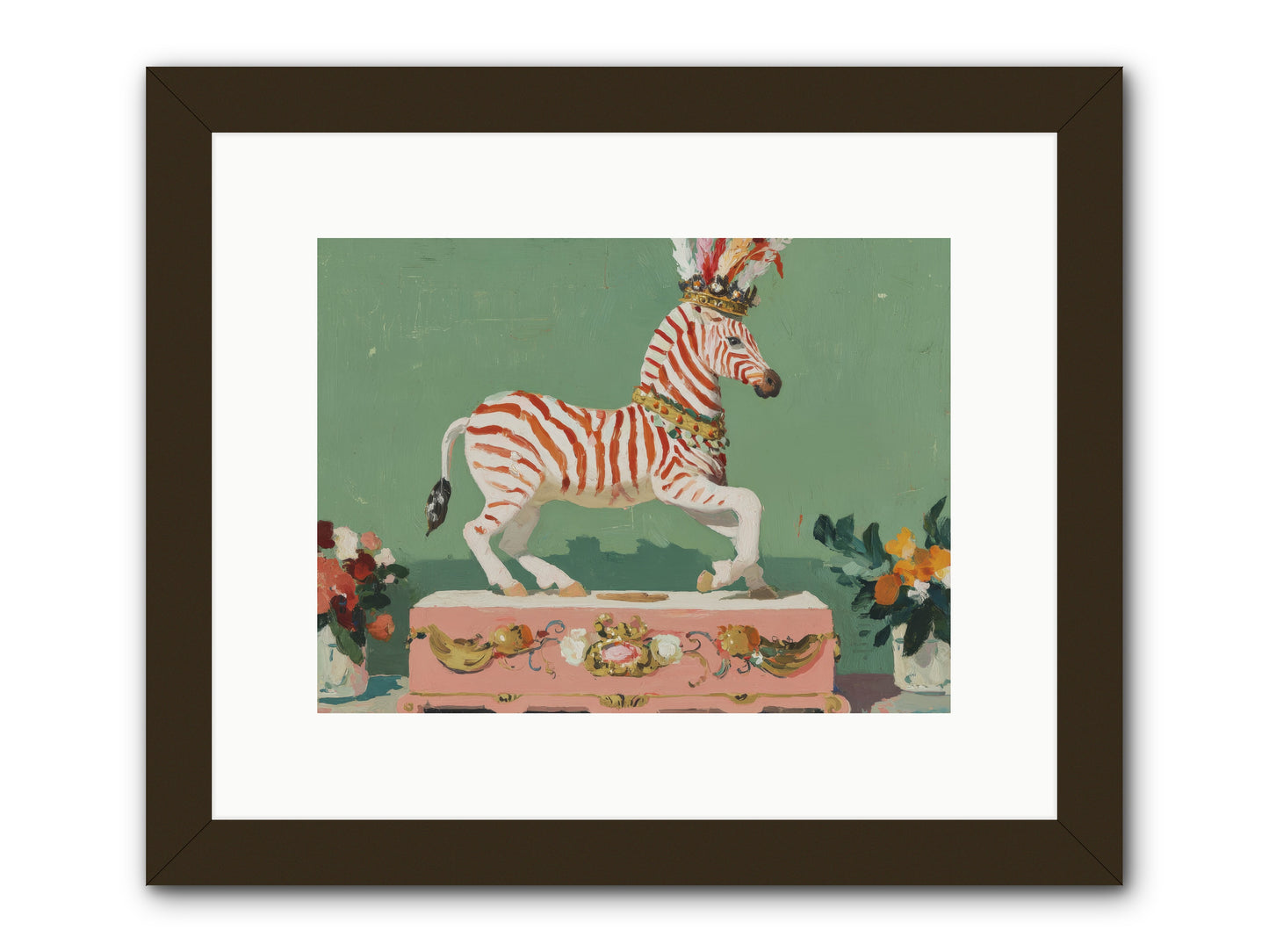 Poised in Wonder -- Framed Print - Black 12x9