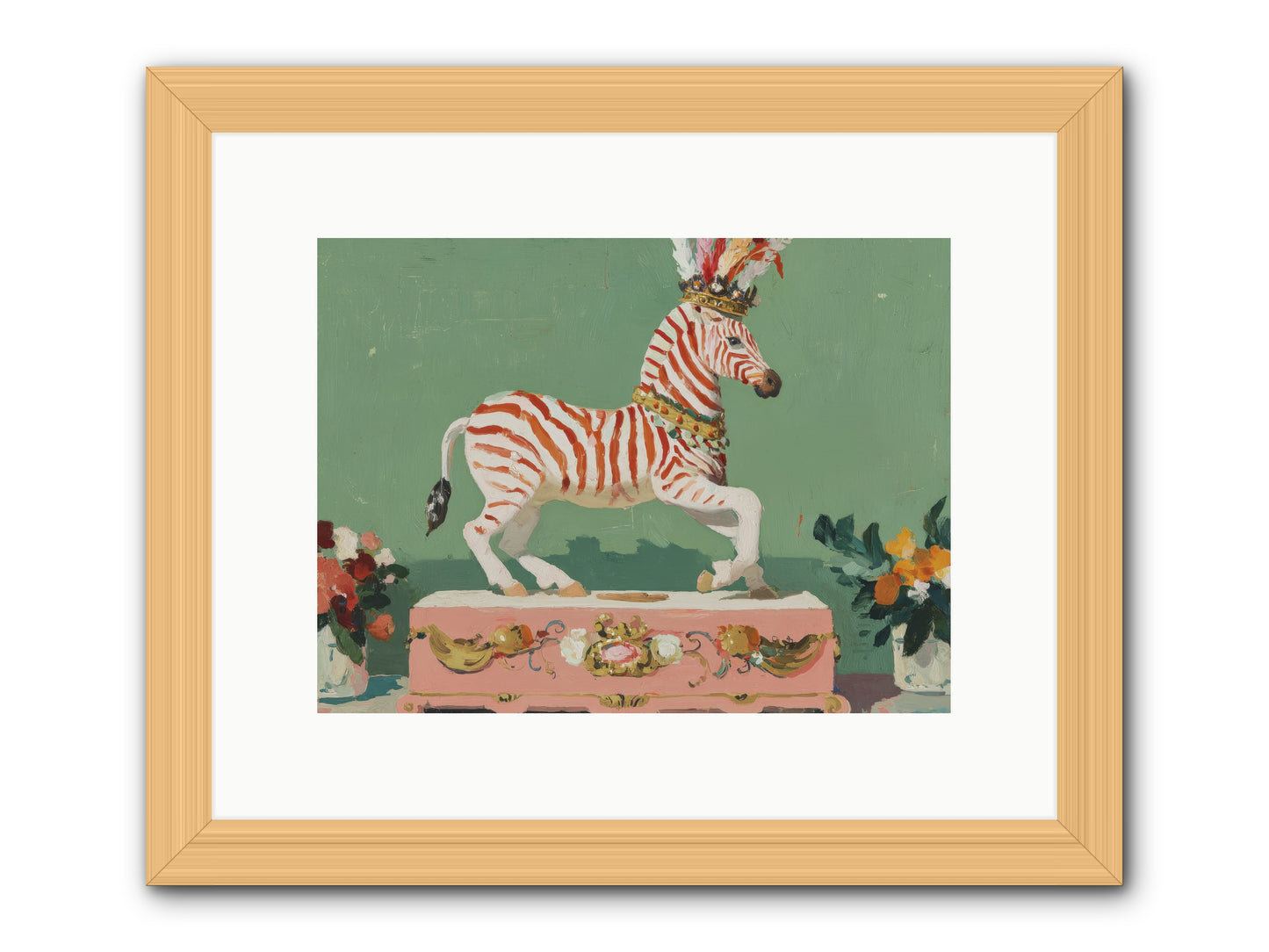 Poised in Wonder -- Framed Print - Natural 12x9