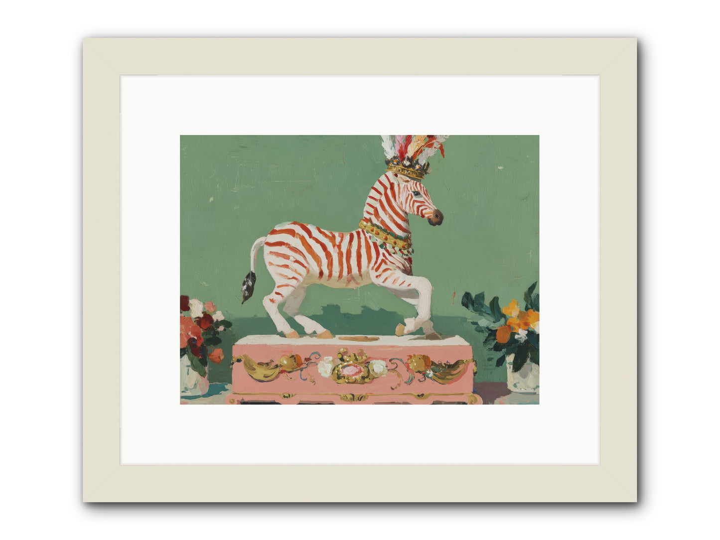 Poised in Wonder -- Framed Print - White 12x9