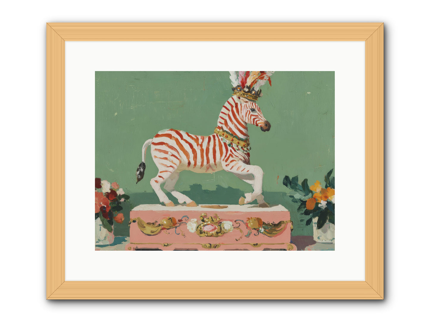 Poised in Wonder -- Framed Print - Natural 16x12