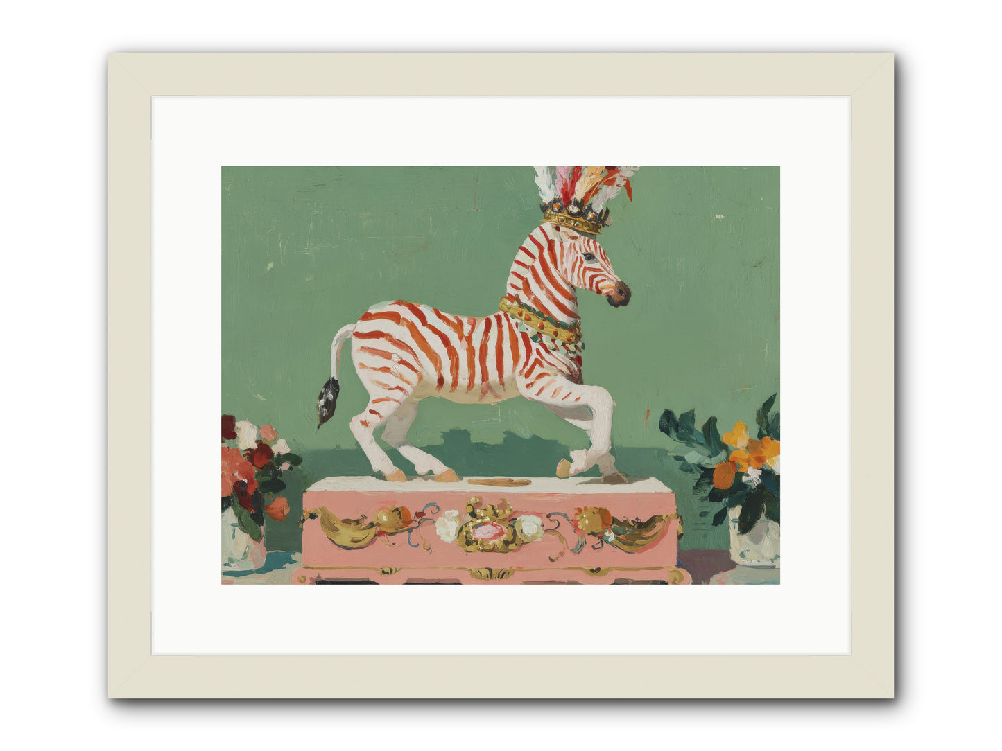 Poised in Wonder -- Framed Print - White 16x12