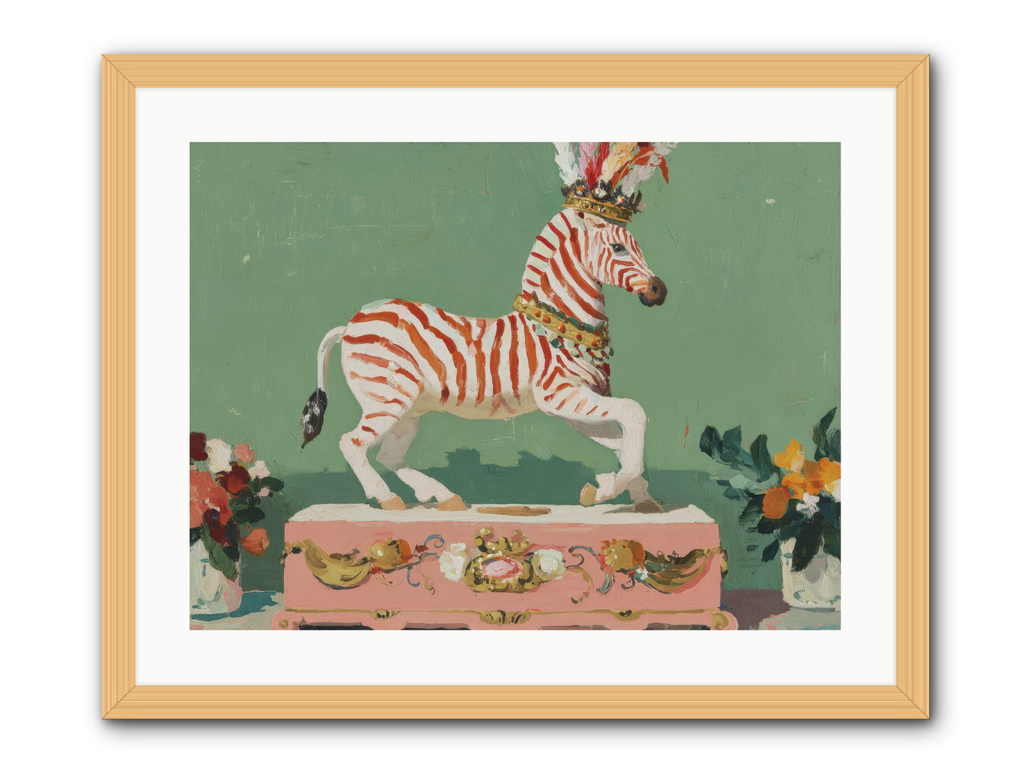 Poised in Wonder -- Framed Print - Natural 24x18