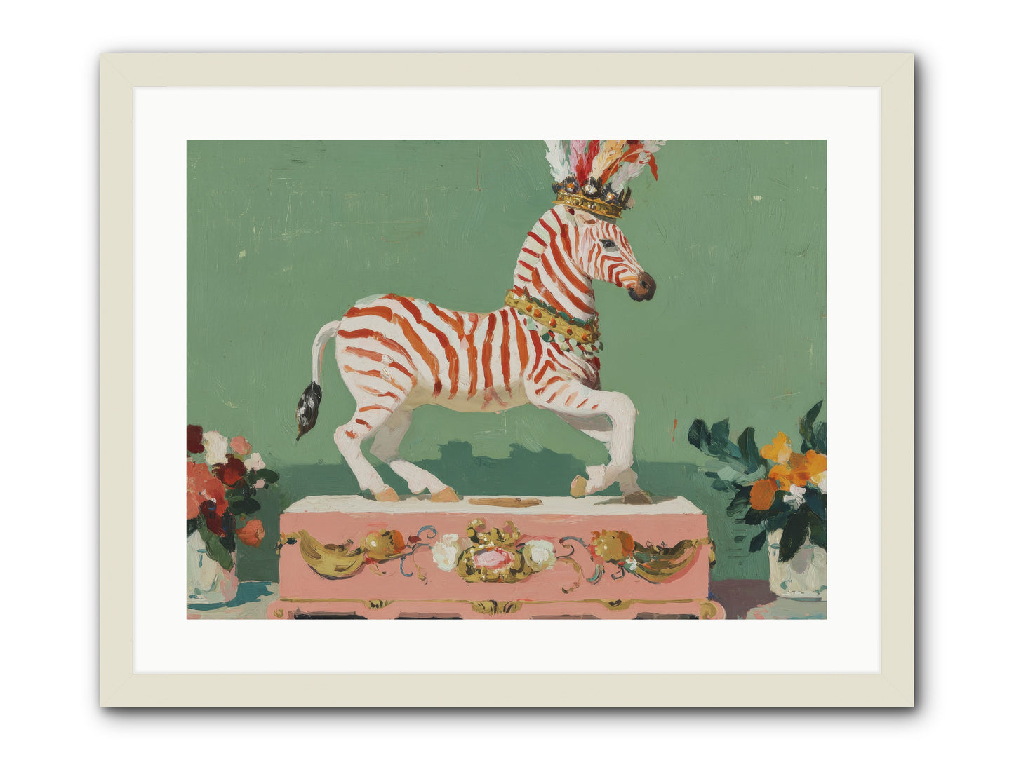 Poised in Wonder -- Framed Print - White 24x18