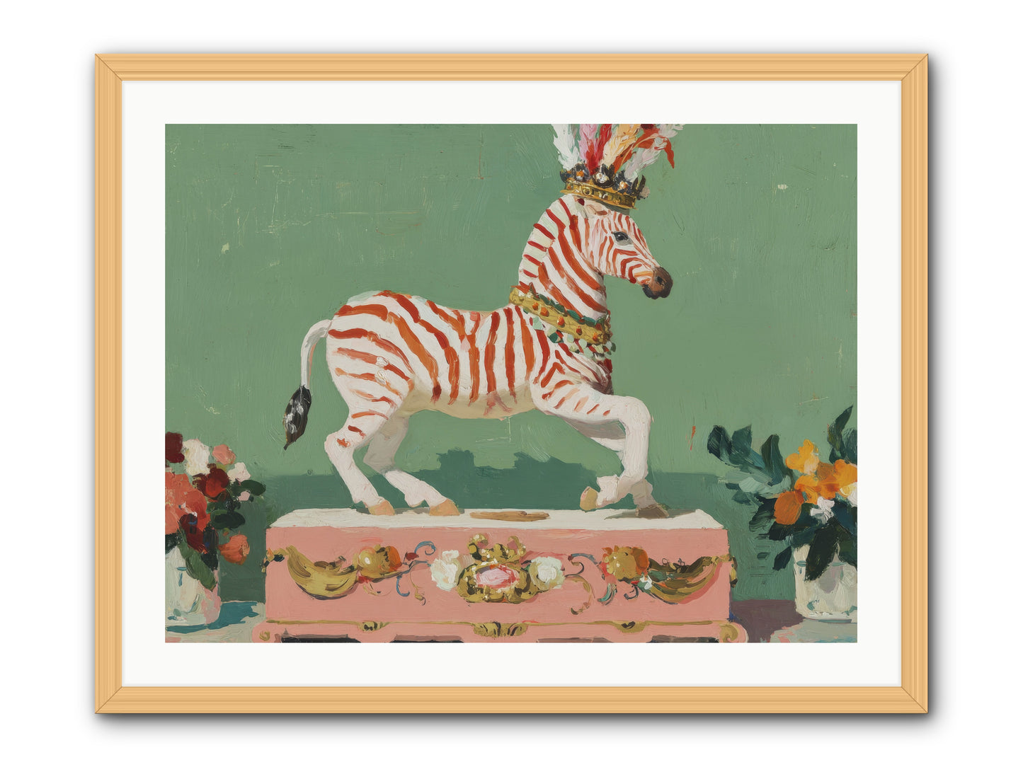 Poised in Wonder -- Framed Print - Natural 32x24