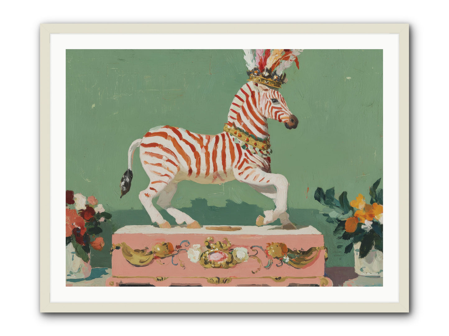 Poised in Wonder -- Framed Print - White 40x30