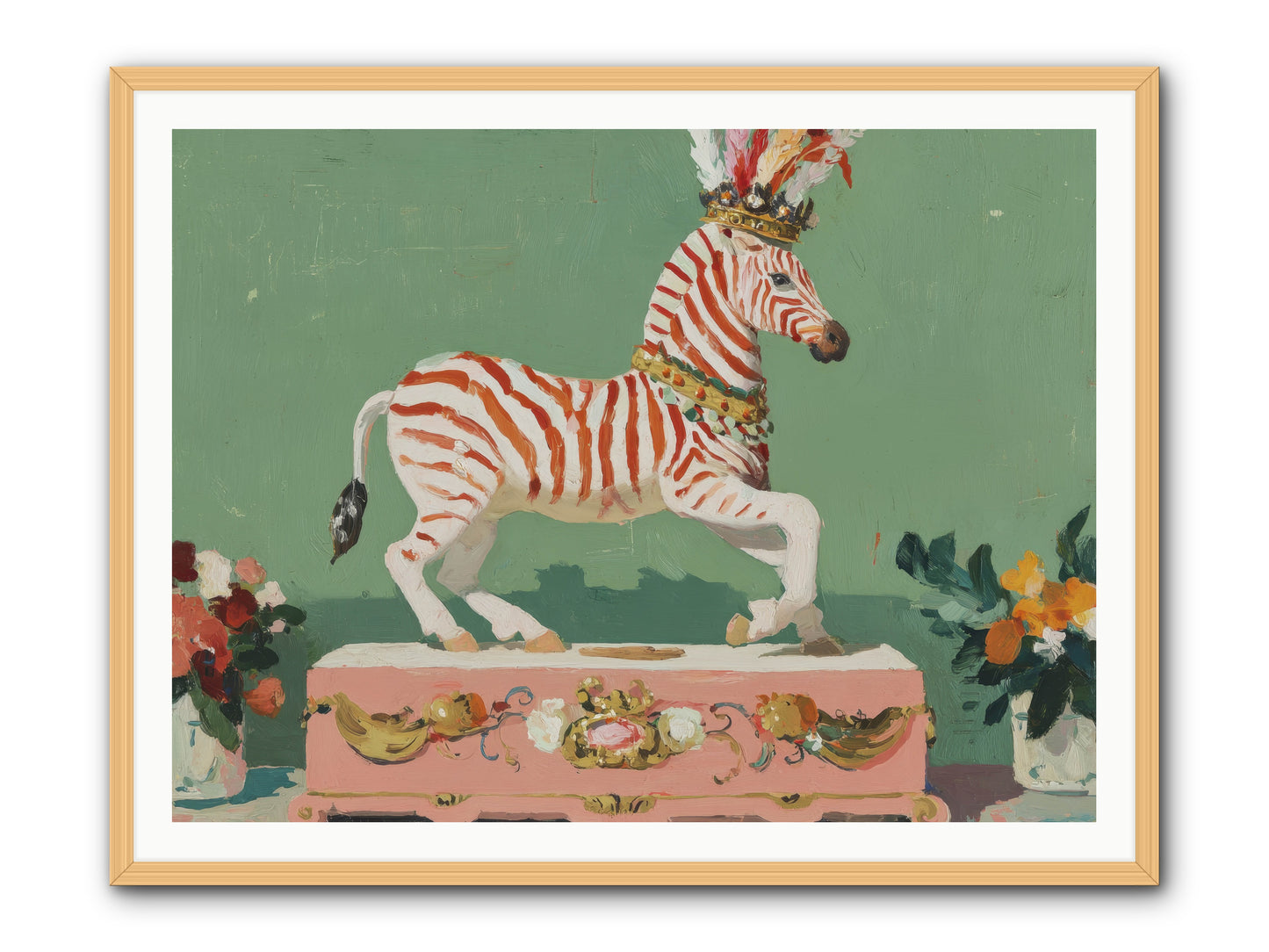 Poised in Wonder -- Framed Print - Natural 48x36