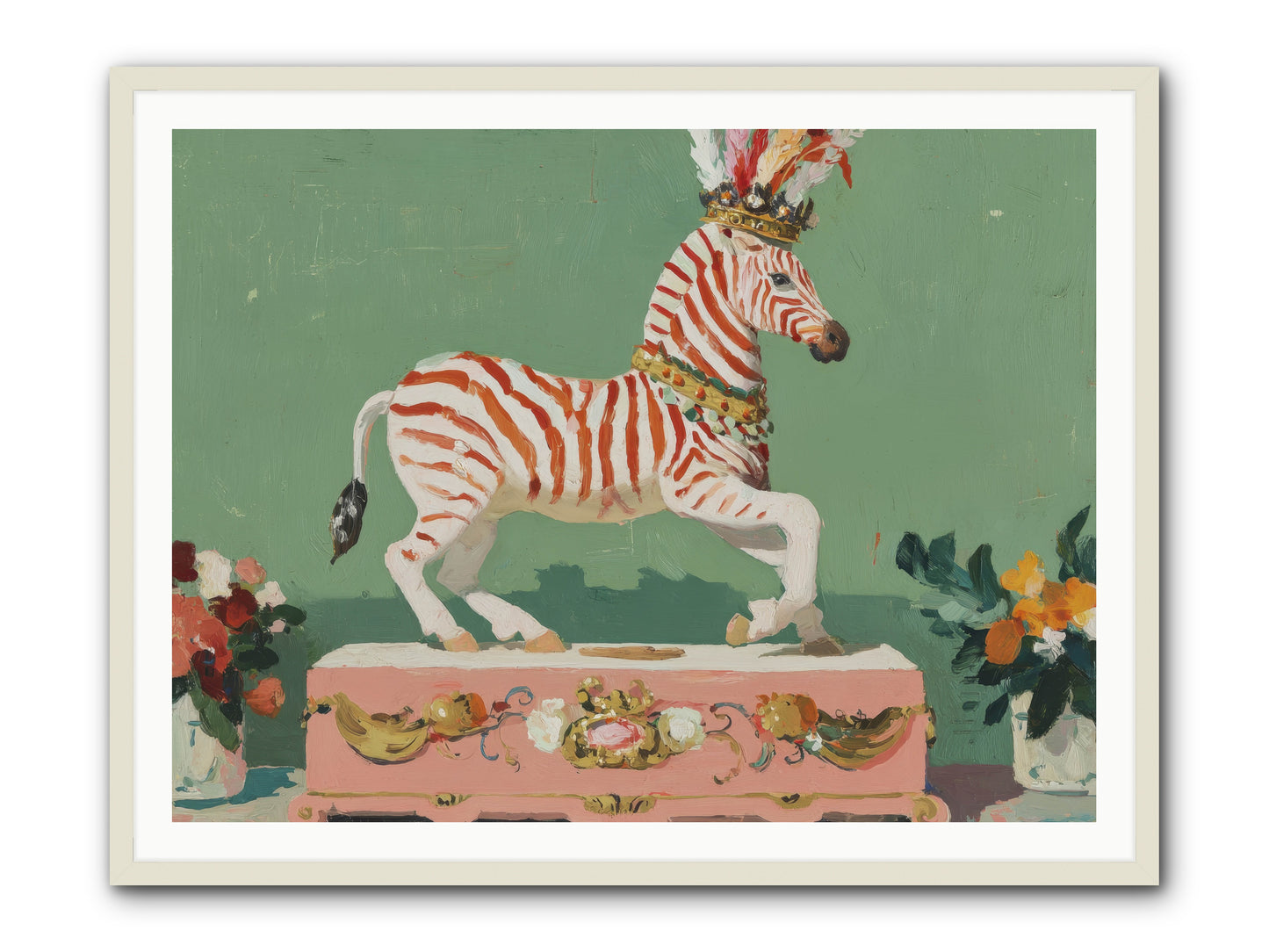 Poised in Wonder -- Framed Print - White 48x36