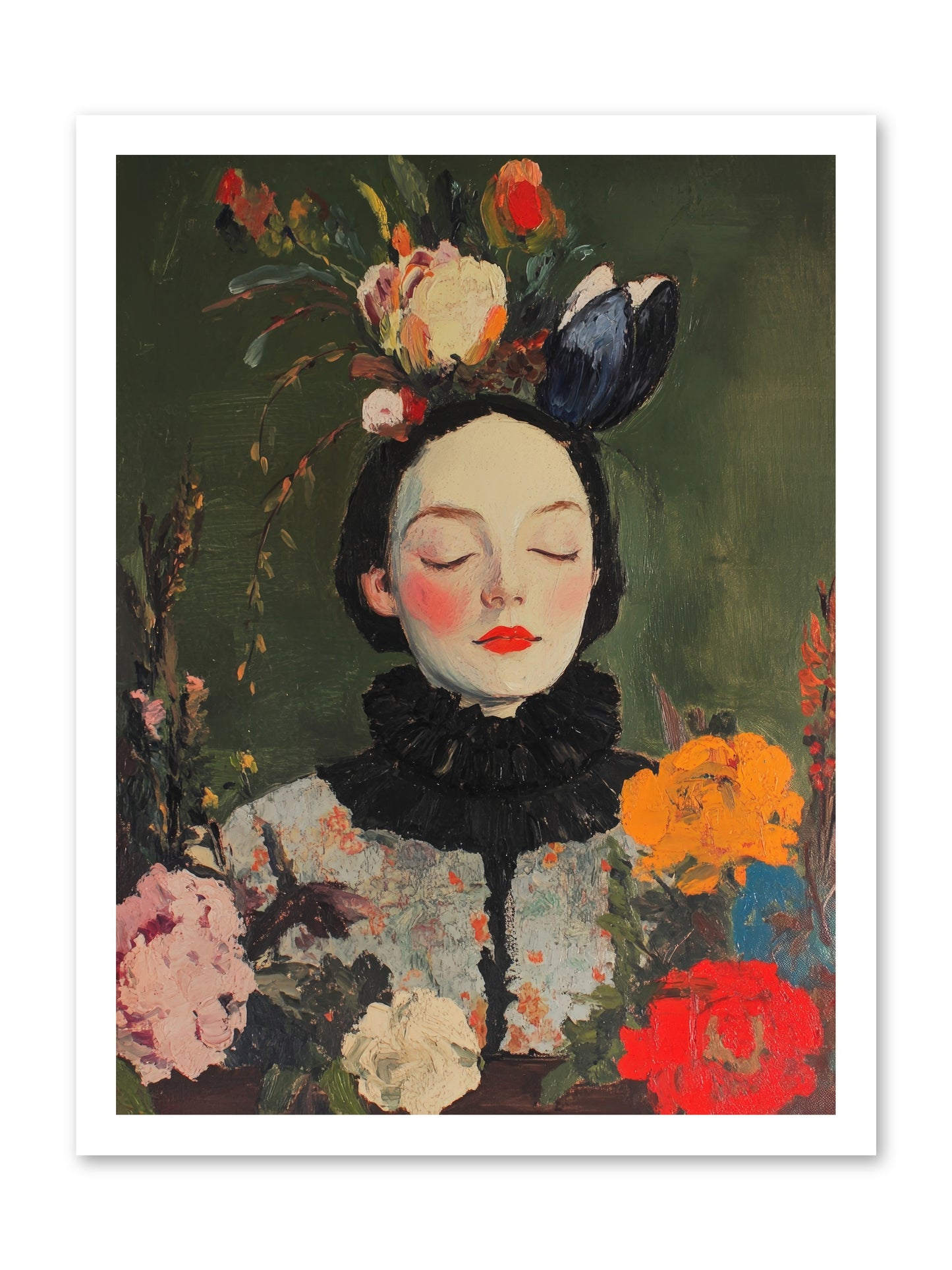 Poppy Falcon Grey-REZ -- Loose Canvas Print 18x24