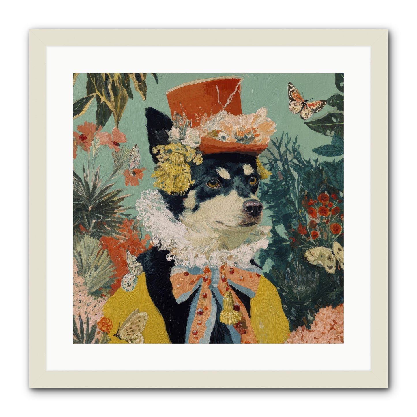 Poppy Penn -- Framed Print - White 20x20