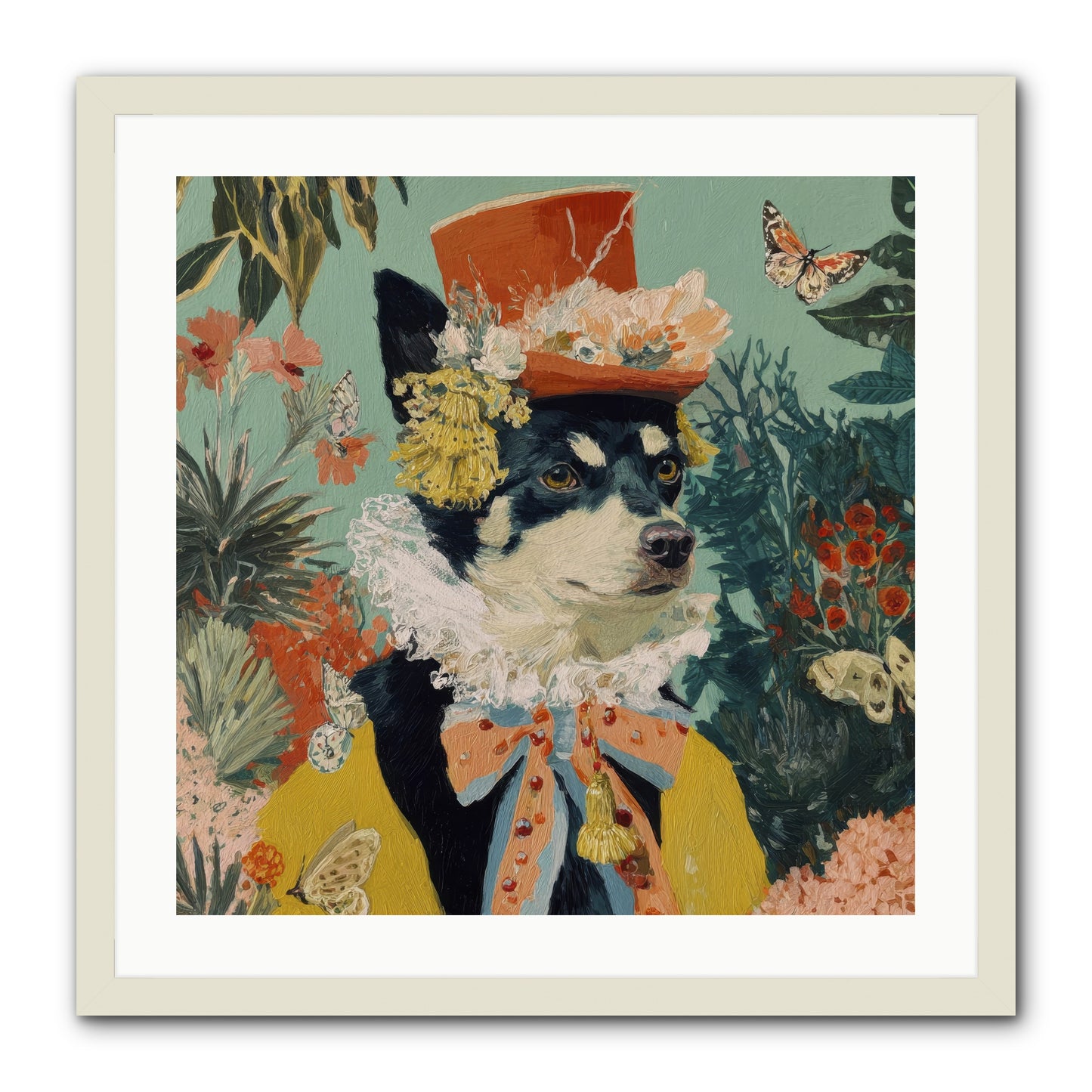 Poppy Penn -- Framed Print - White 24x24