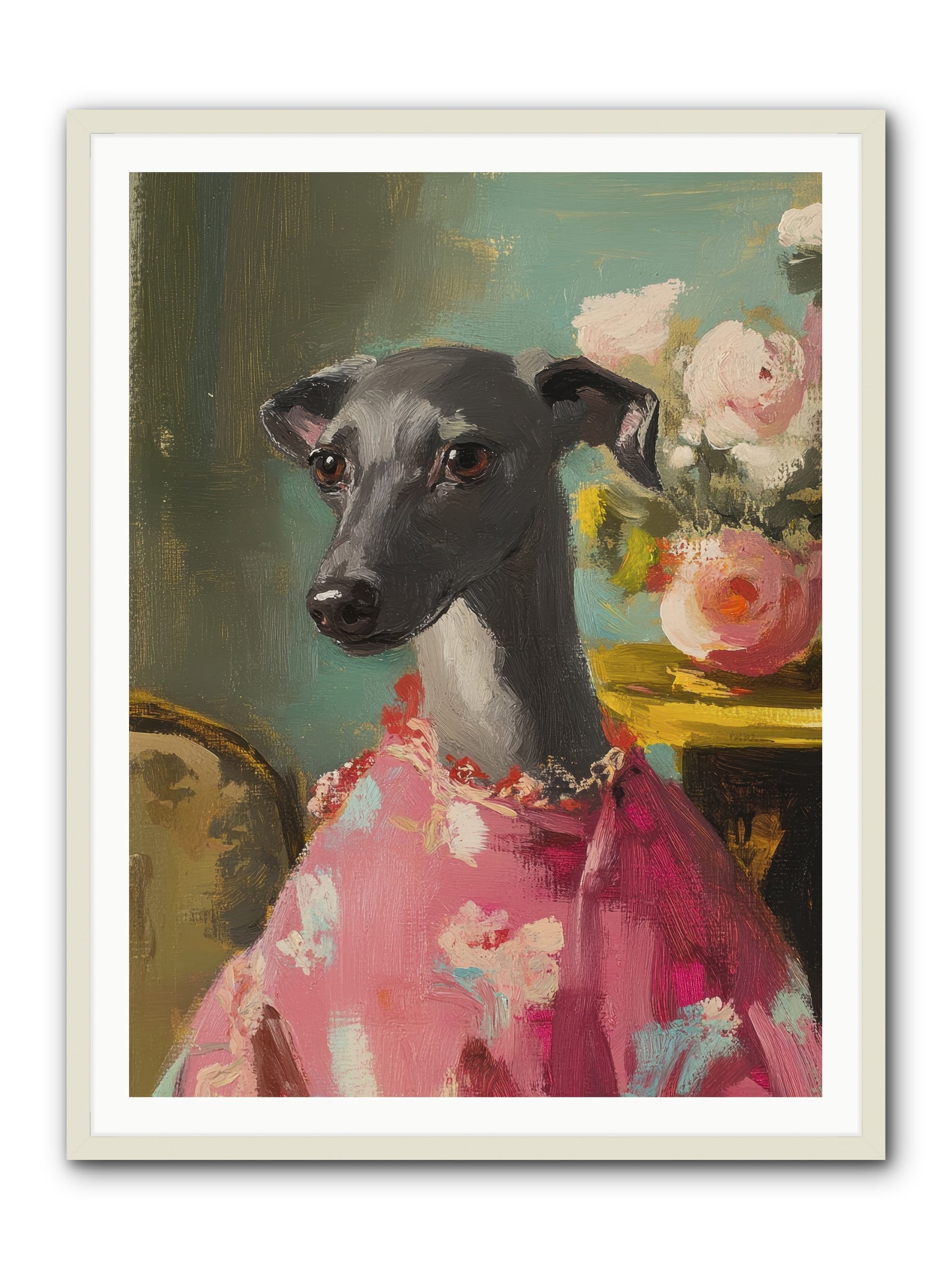 Poppy Wells -- Framed Print - White 36x48
