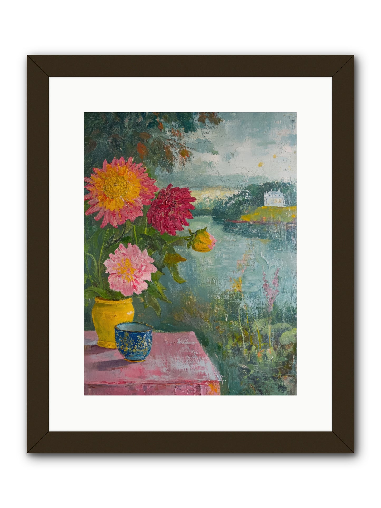 Portico Romance -- Framed Print - Black 12x16
