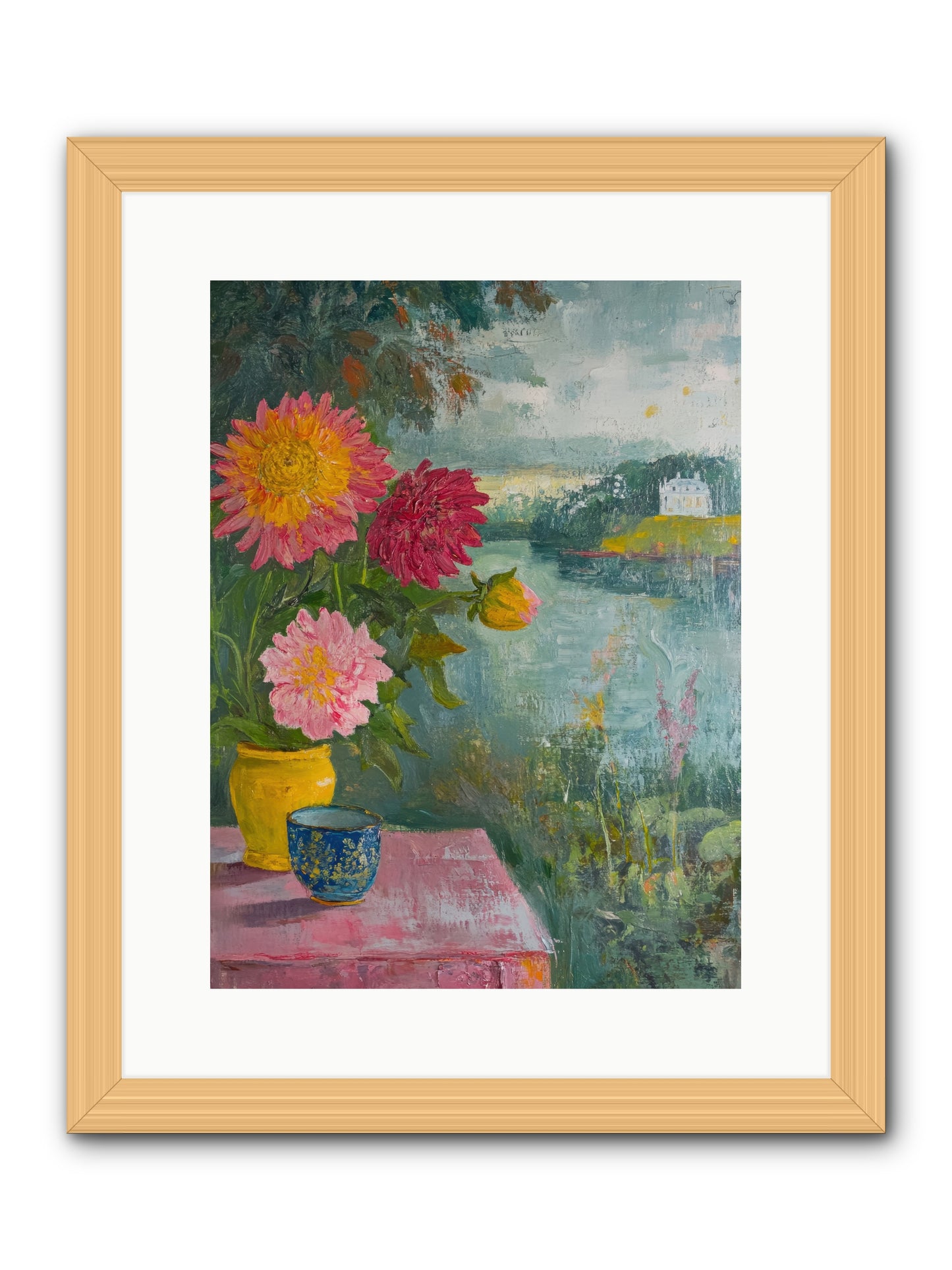 Portico Romance -- Framed Print - Natural 12x16