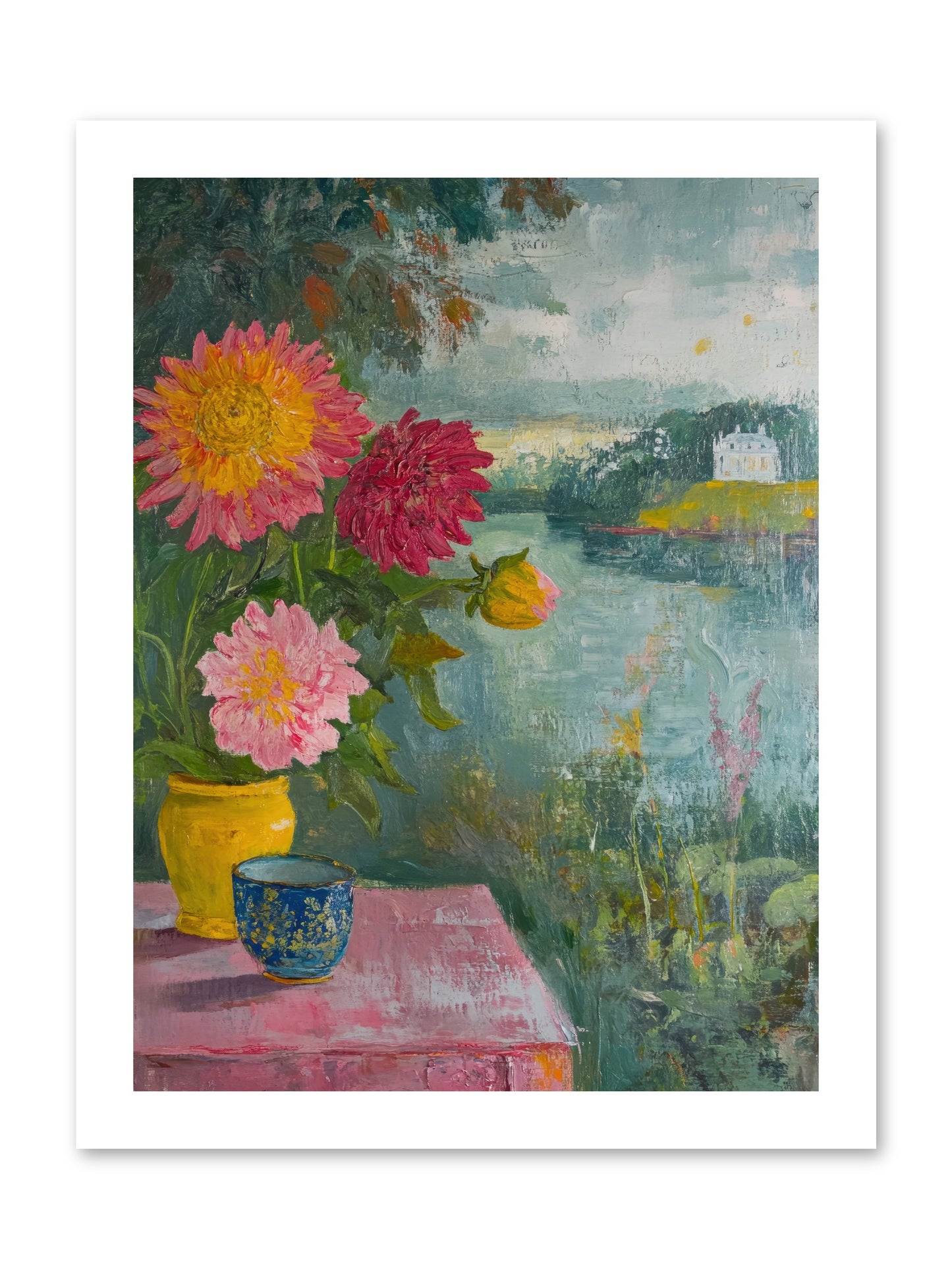 Portico Romance -- Paper Print 12x16