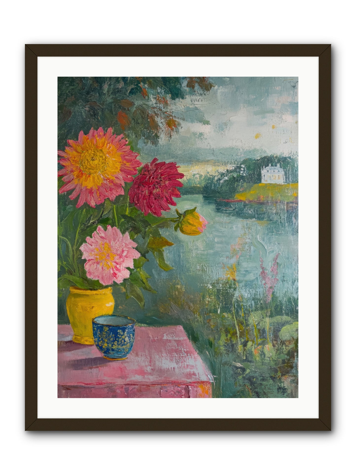 Portico Romance -- Framed Print - Black 24x32