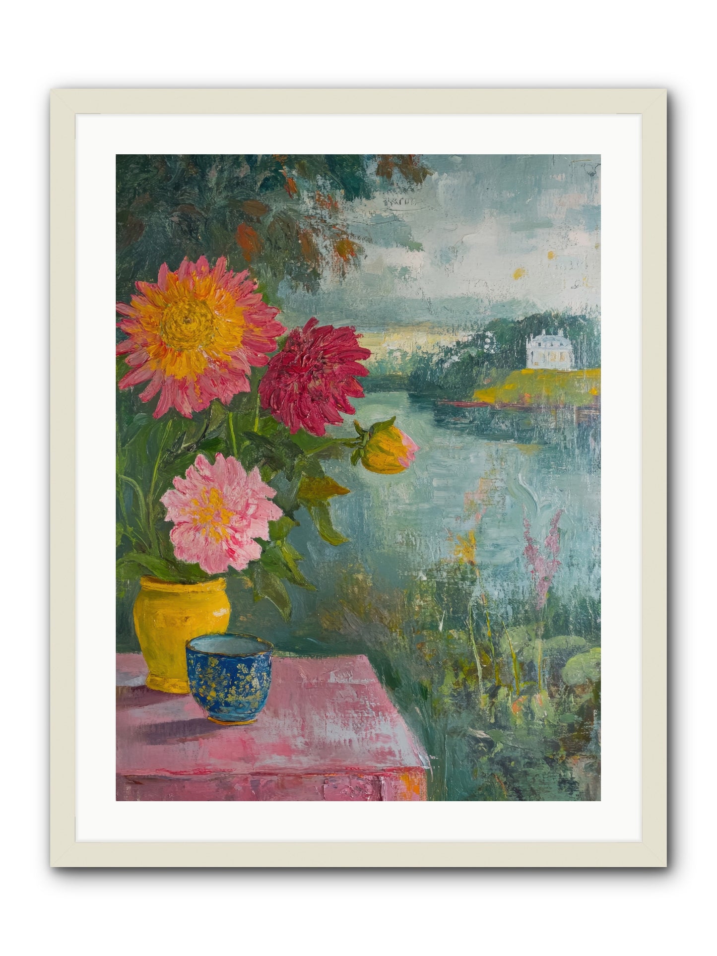 Portico Romance -- Framed Print - White 24x32