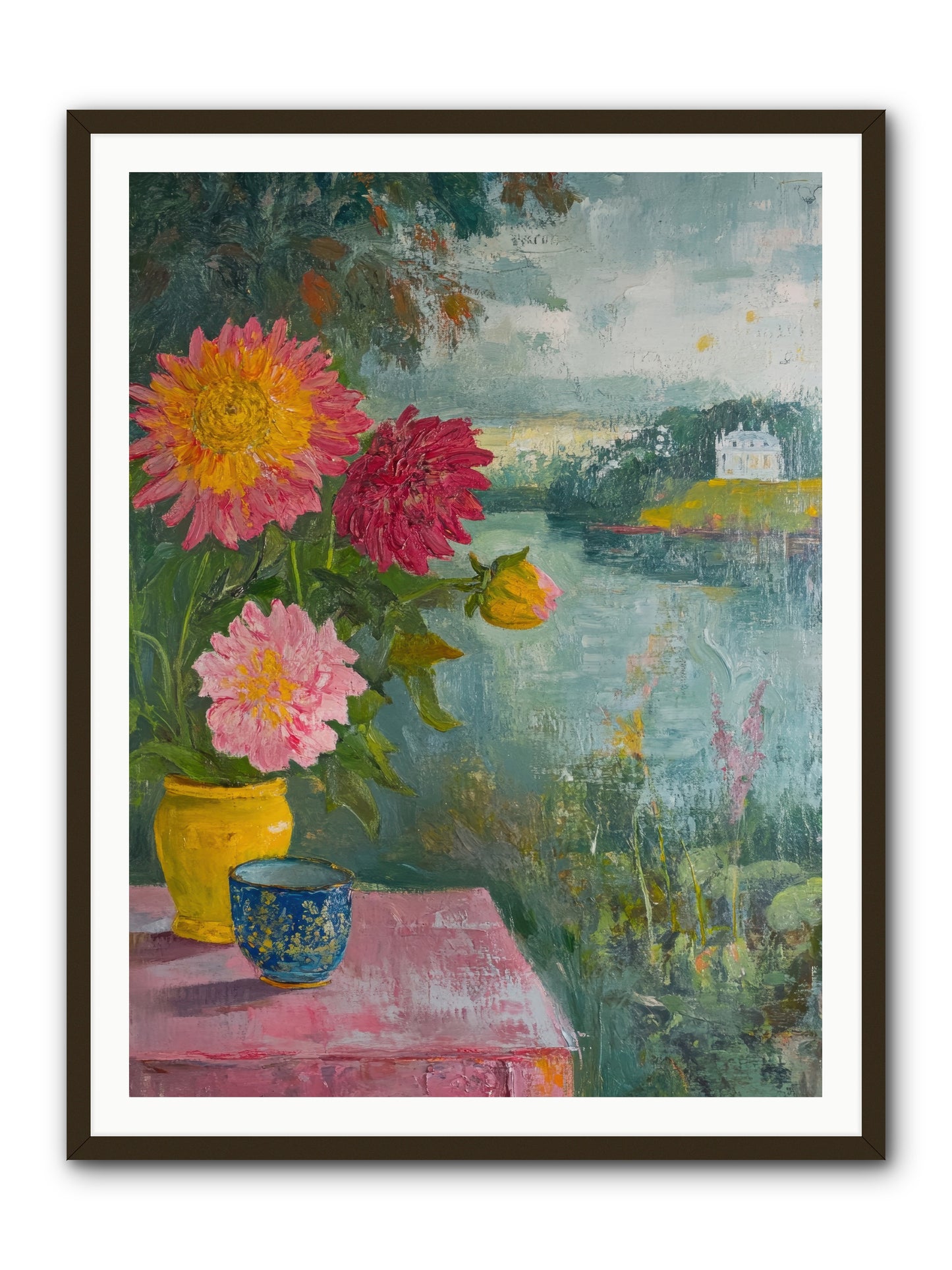 Portico Romance -- Framed Print - Black 36x48